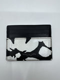 Michael Kors Black And White Floral/Blotch Pattern Unisex Card Wallet