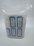 Set of Two Empty Refillable Push-Down Pump Plastic Bottles W/ Labels