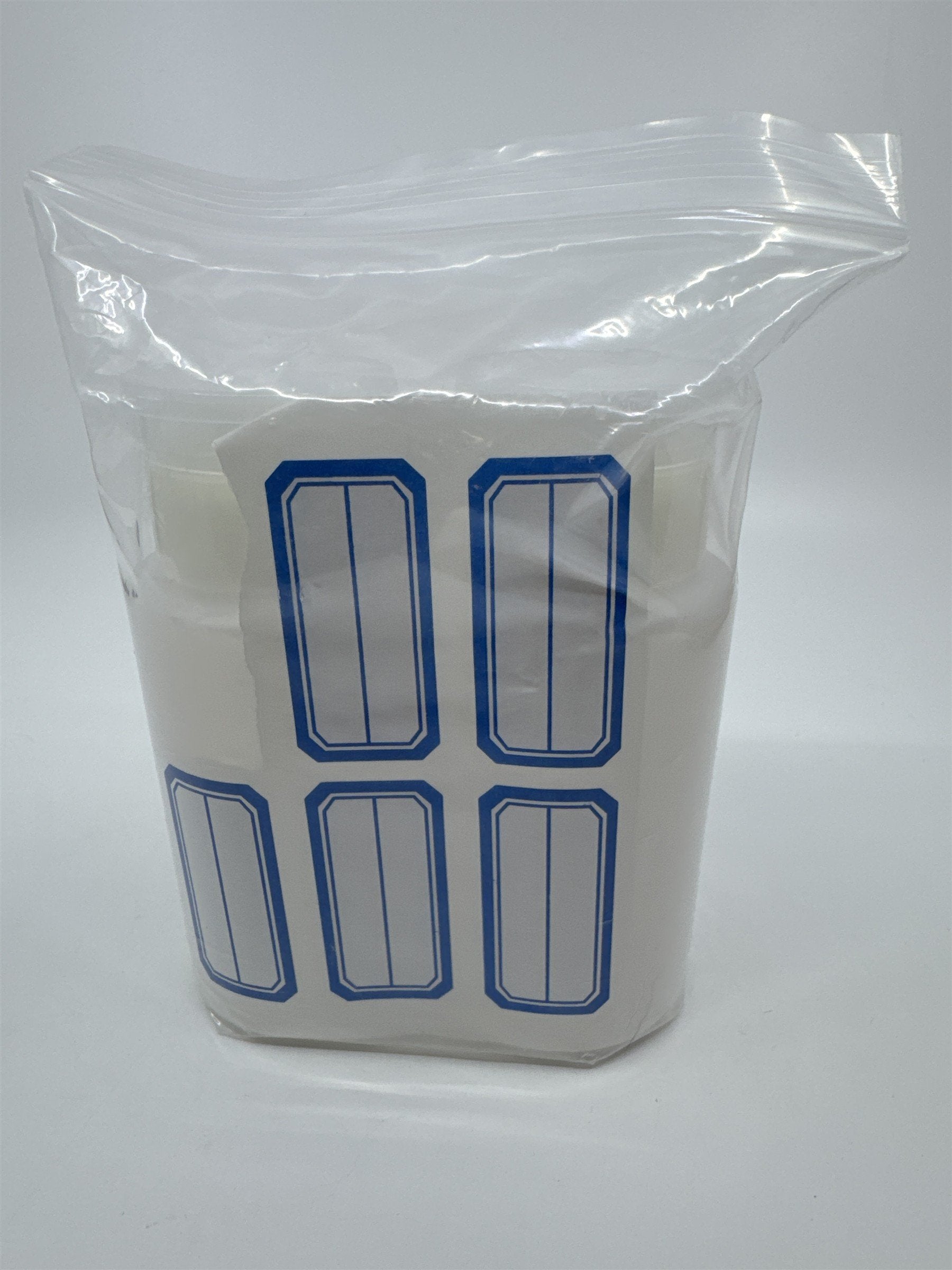 Set of Two Empty Refillable Push-Down Pump Plastic Bottles W/ Labels