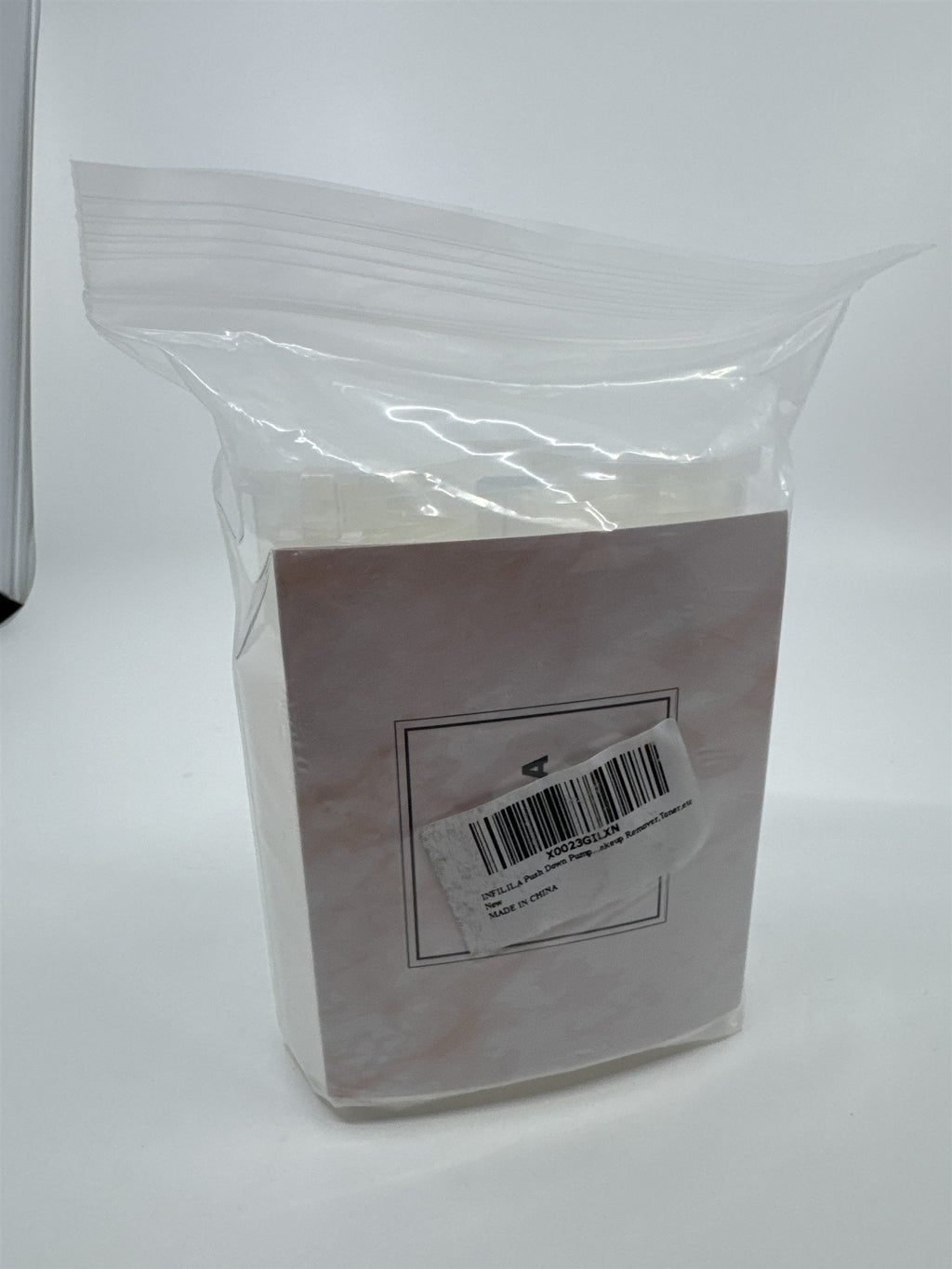 Set of Two Empty Refillable Push-Down Pump Plastic Bottles W/ Labels
