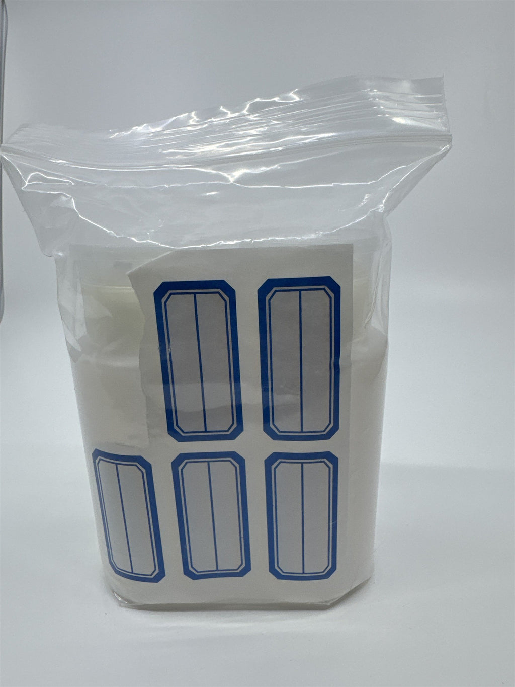 Set of Two Empty Refillable Push-Down Pump Plastic Bottles W/ Labels