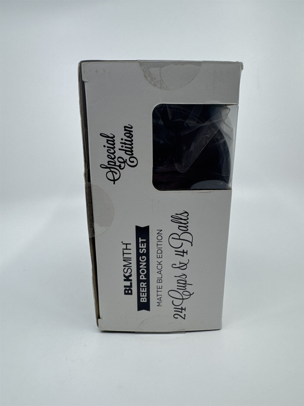 BLKSMITH Beer Pong Matte Black Edition 24 16 Oz Cups and 4 Balls New