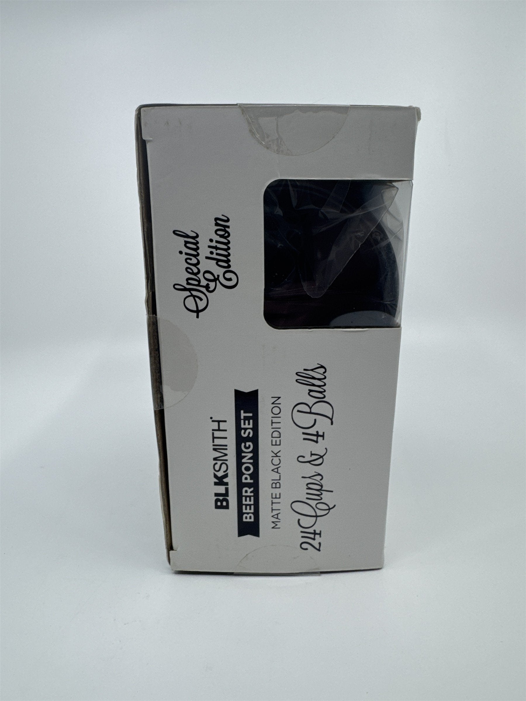 BLKSMITH Beer Pong Matte Black Edition 24 16 Oz Cups and 4 Balls New