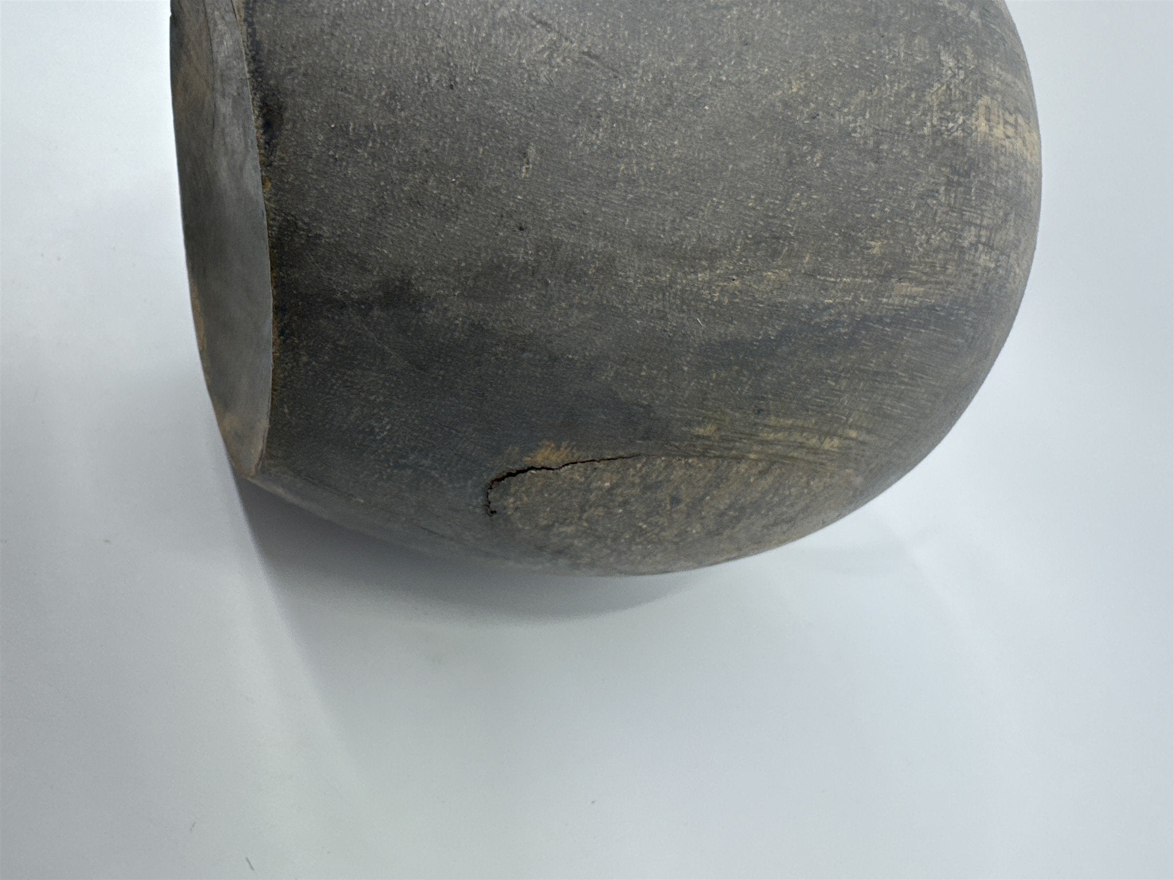 Wooden Carved Apple Decor Piece W/ Gold Metal Stem Farmhouse/Kitchen/Teacher