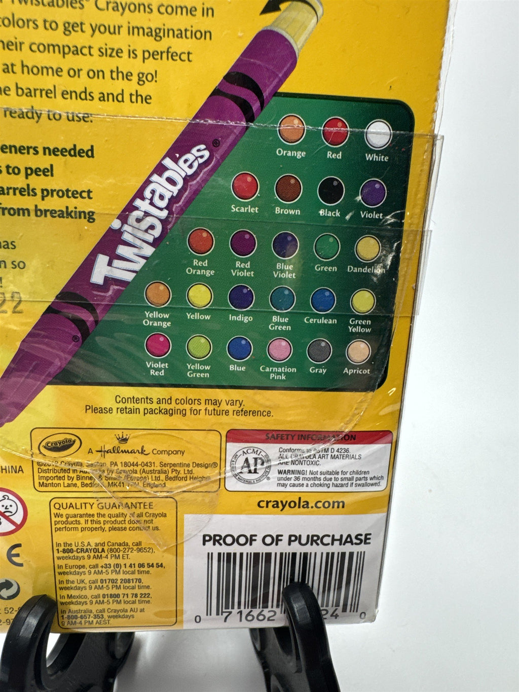 Crayola 2012 Set of 23 Twistables Twist Crayons (No Sharpening) DANDELION OPEN