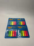 Lot of 4 Packs of Staples Stickies Page Flags Multi-Color 1/2" Wide 125/Pack