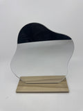 Decorative Modern Cloud Shaped Table Top Mirror W/ Wooden Stand Dorm/Bathroom
