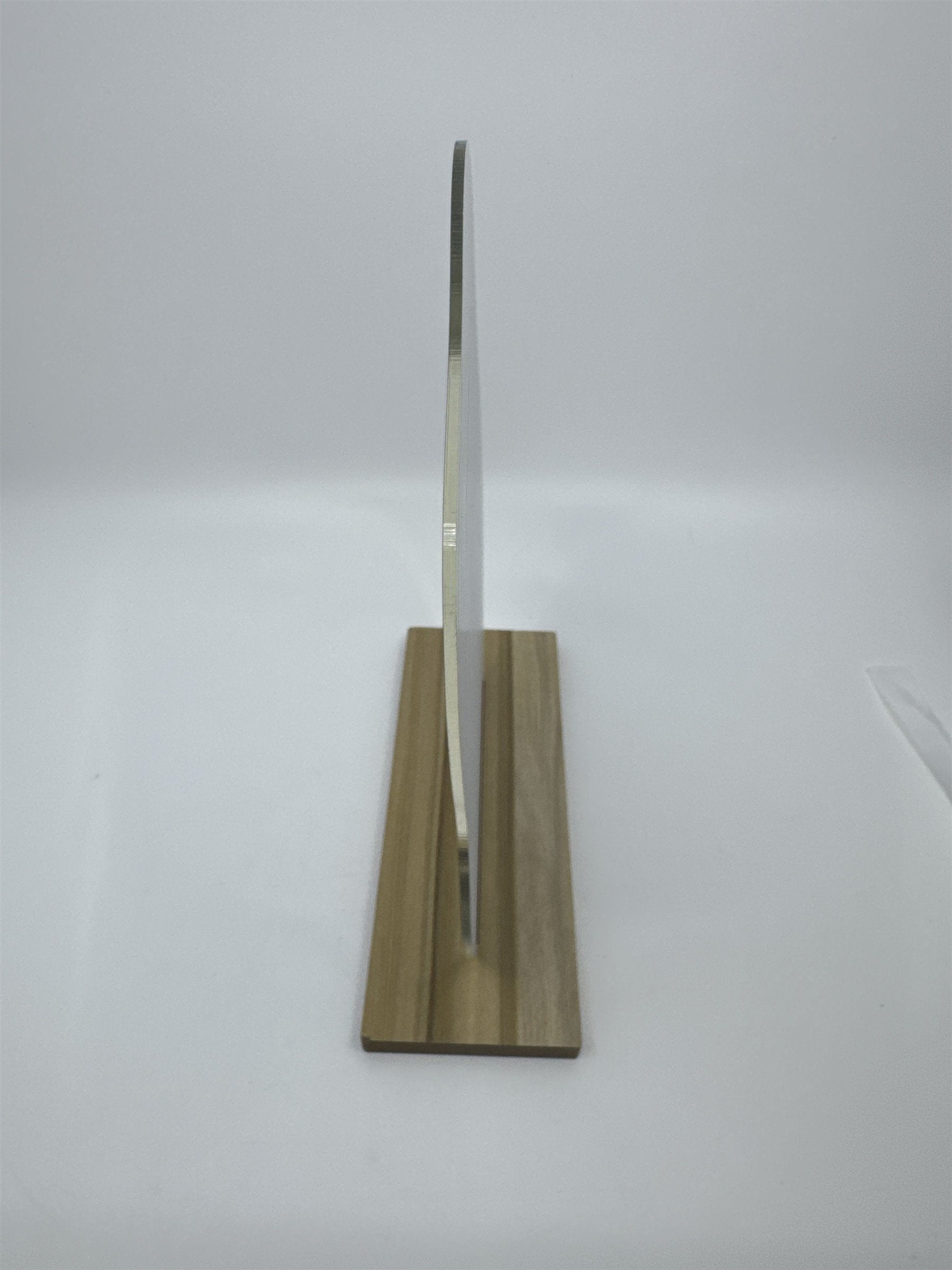 Decorative Modern Cloud Shaped Table Top Mirror W/ Wooden Stand Dorm/Bathroom