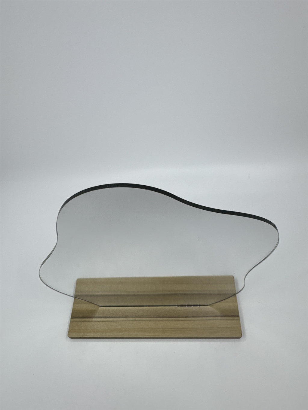 Decorative Modern Cloud Shaped Table Top Mirror W/ Wooden Stand Dorm/Bathroom