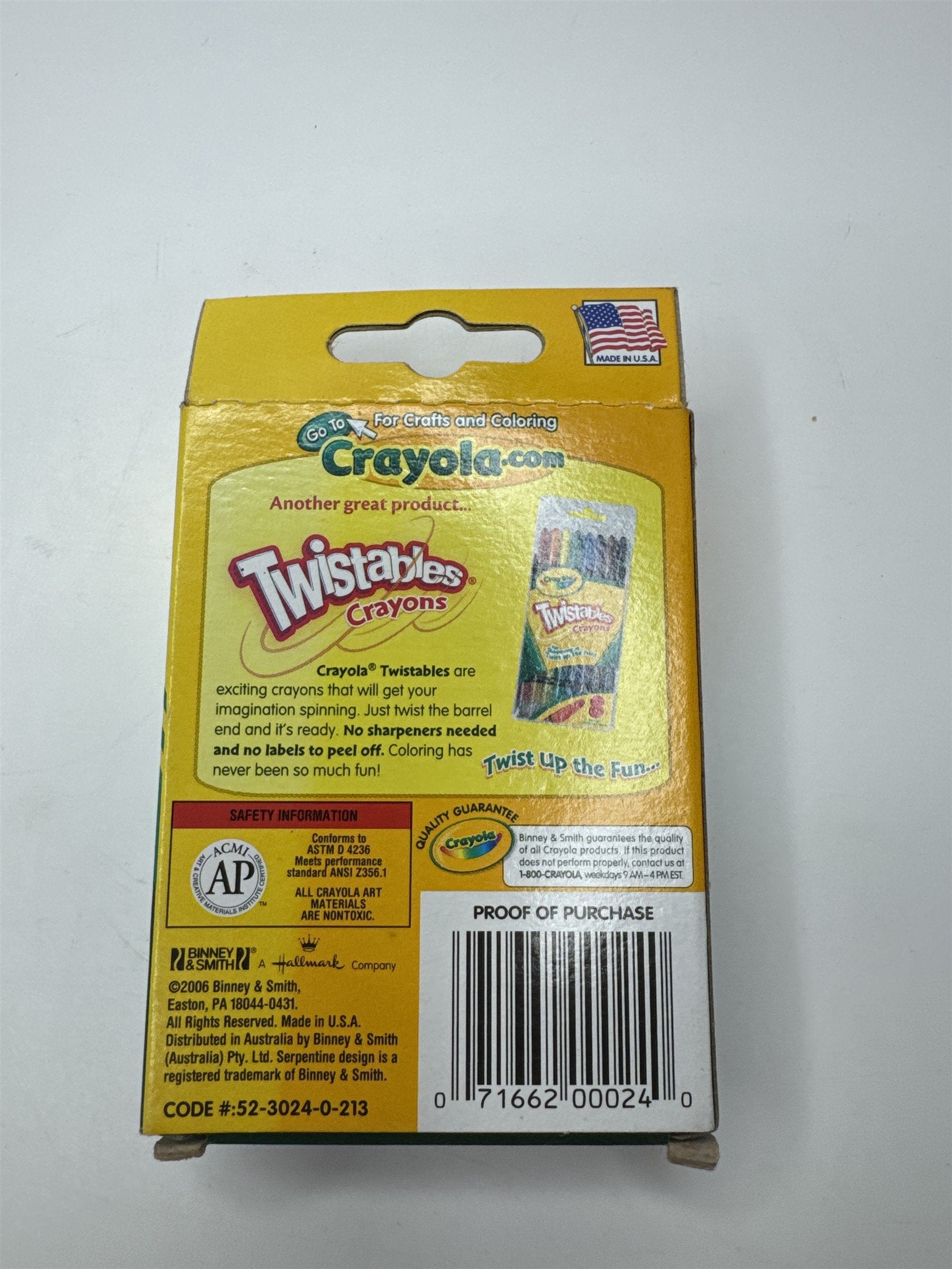 2006 Crayola Crayons 24 Pack /w Dandelion Retired Dandylion Dandy Yellow Color