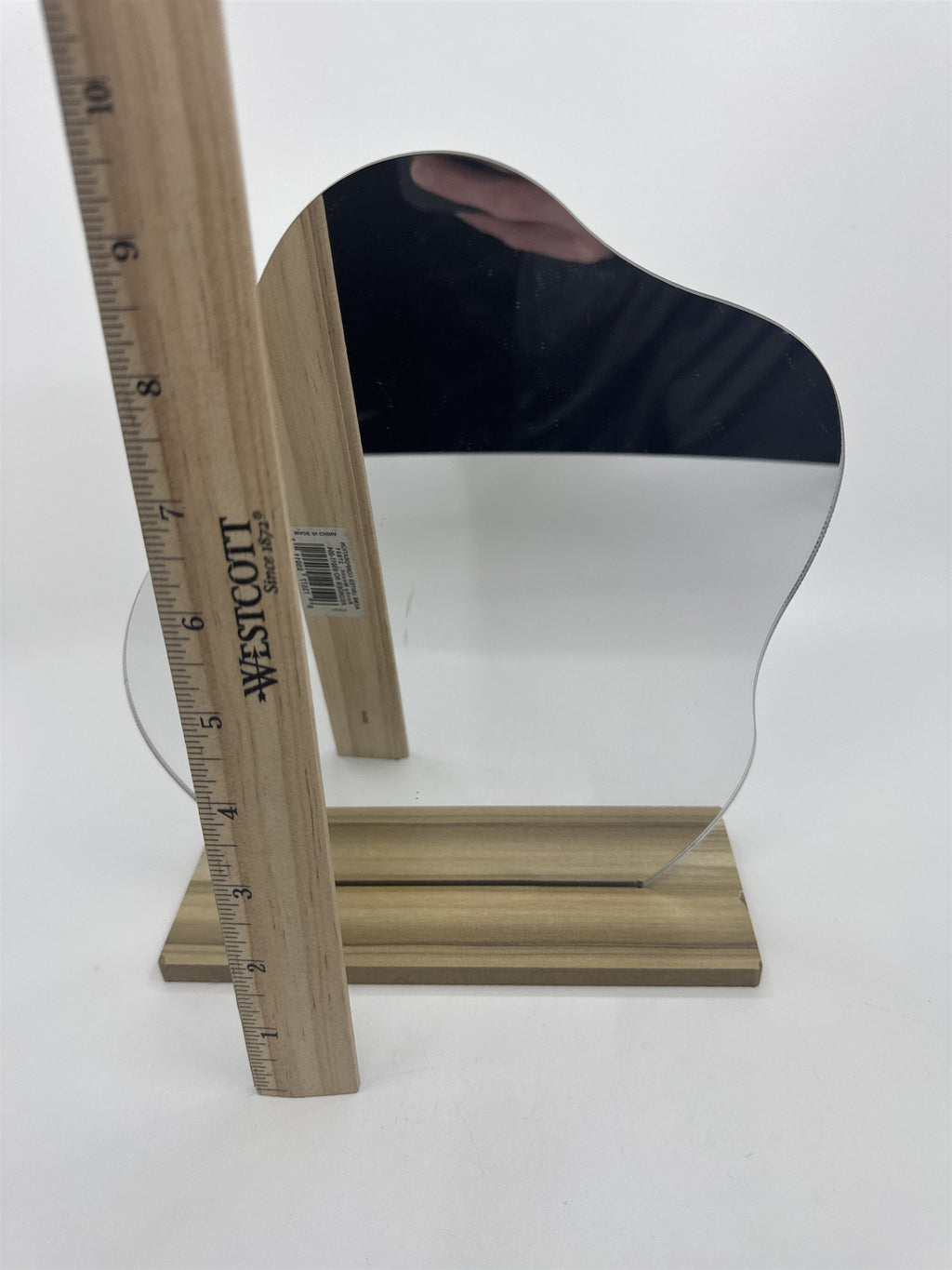 Decorative Modern Cloud Shaped Table Top Mirror W/ Wooden Stand Dorm/Bathroom