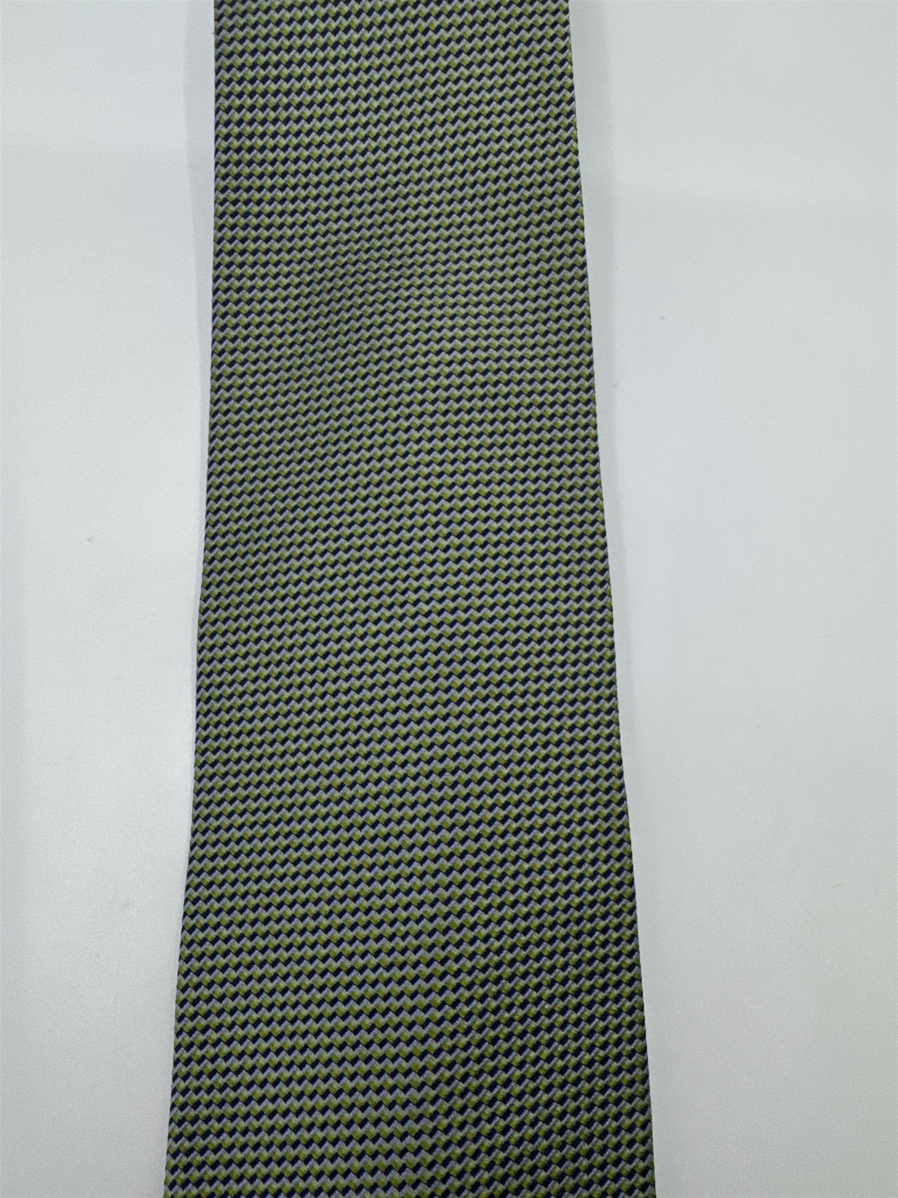 Izod Green Mini Square Patterned Men's Neck Tie