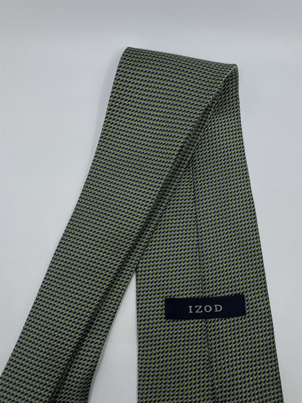 Izod Green Mini Square Patterned Men's Neck Tie