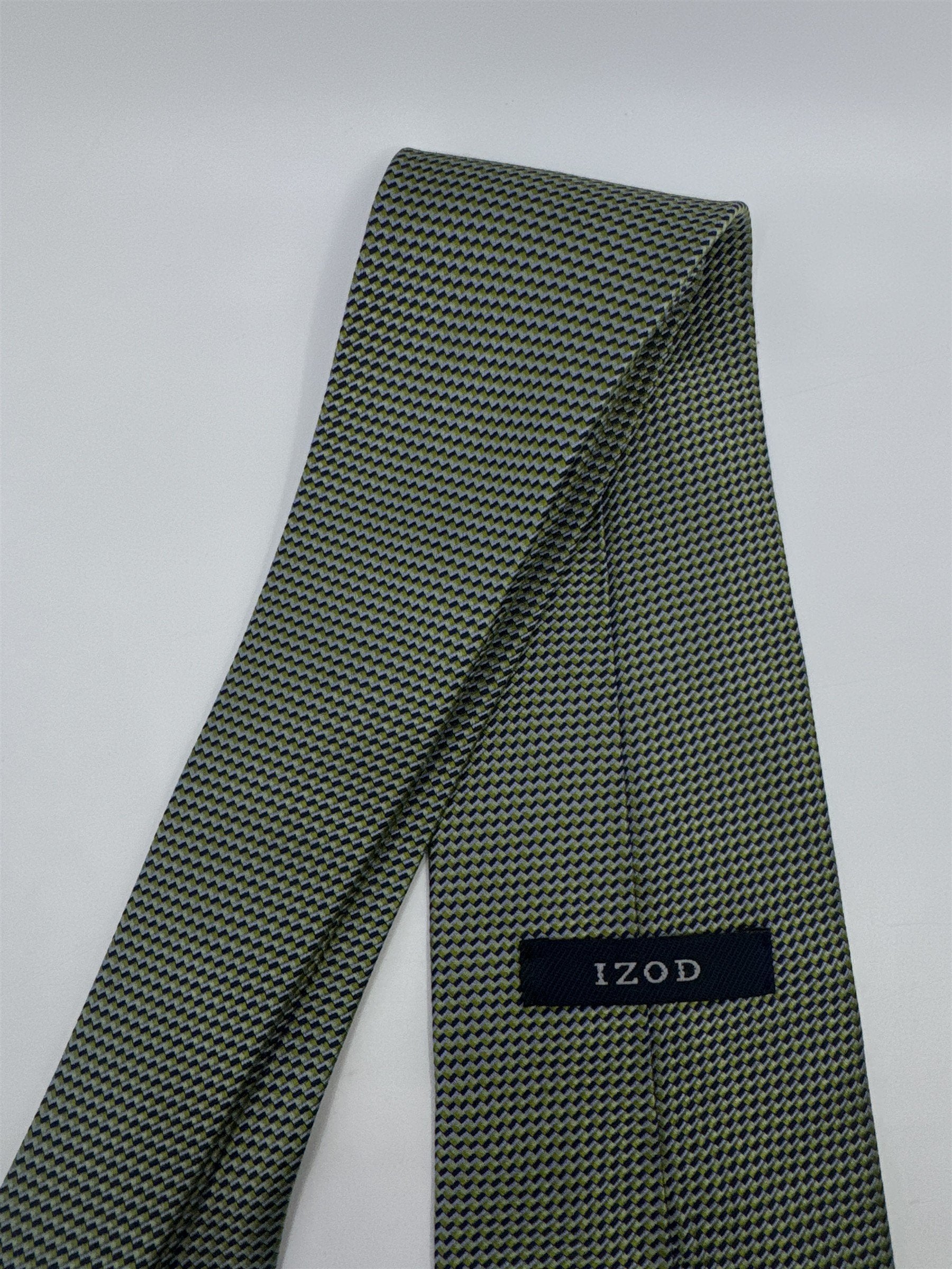 Izod Green Mini Square Patterned Men's Neck Tie