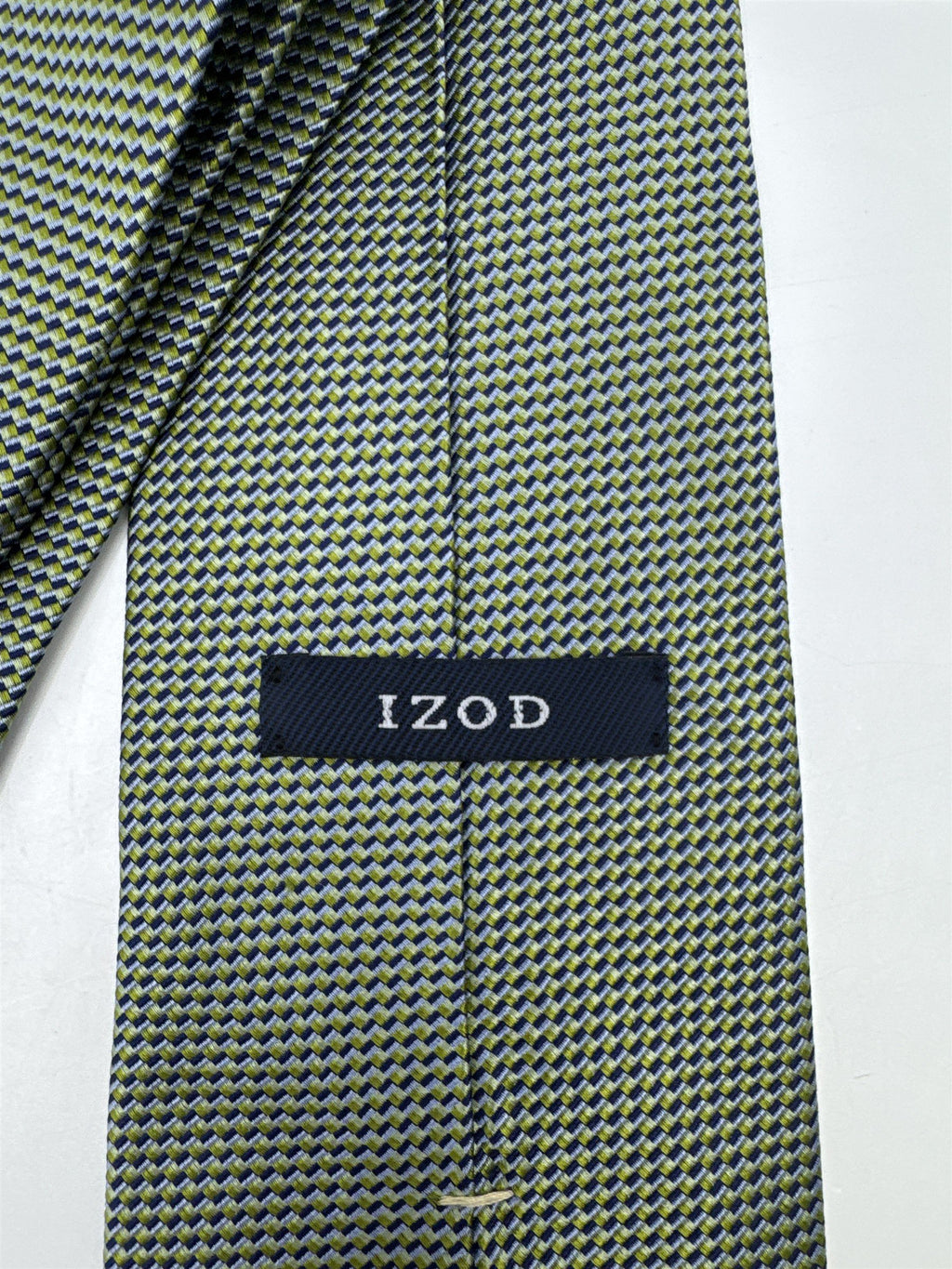 Izod Green Mini Square Patterned Men's Neck Tie