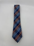 Unbranded Orange and Blue Plaid Men's Neck Tie