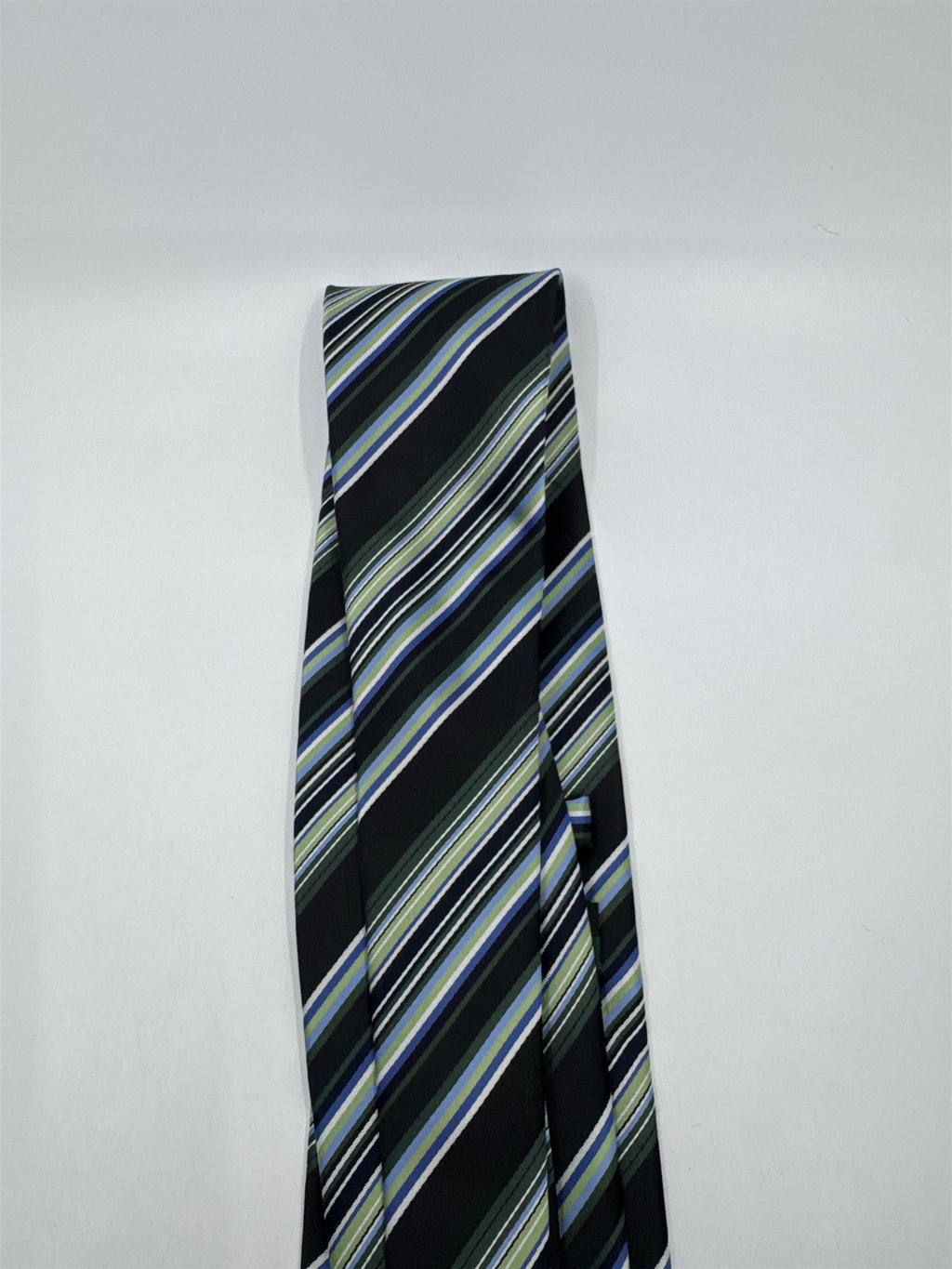 Alexander Julian Colours Black, Blue And Green Striped Men's Neck Tie