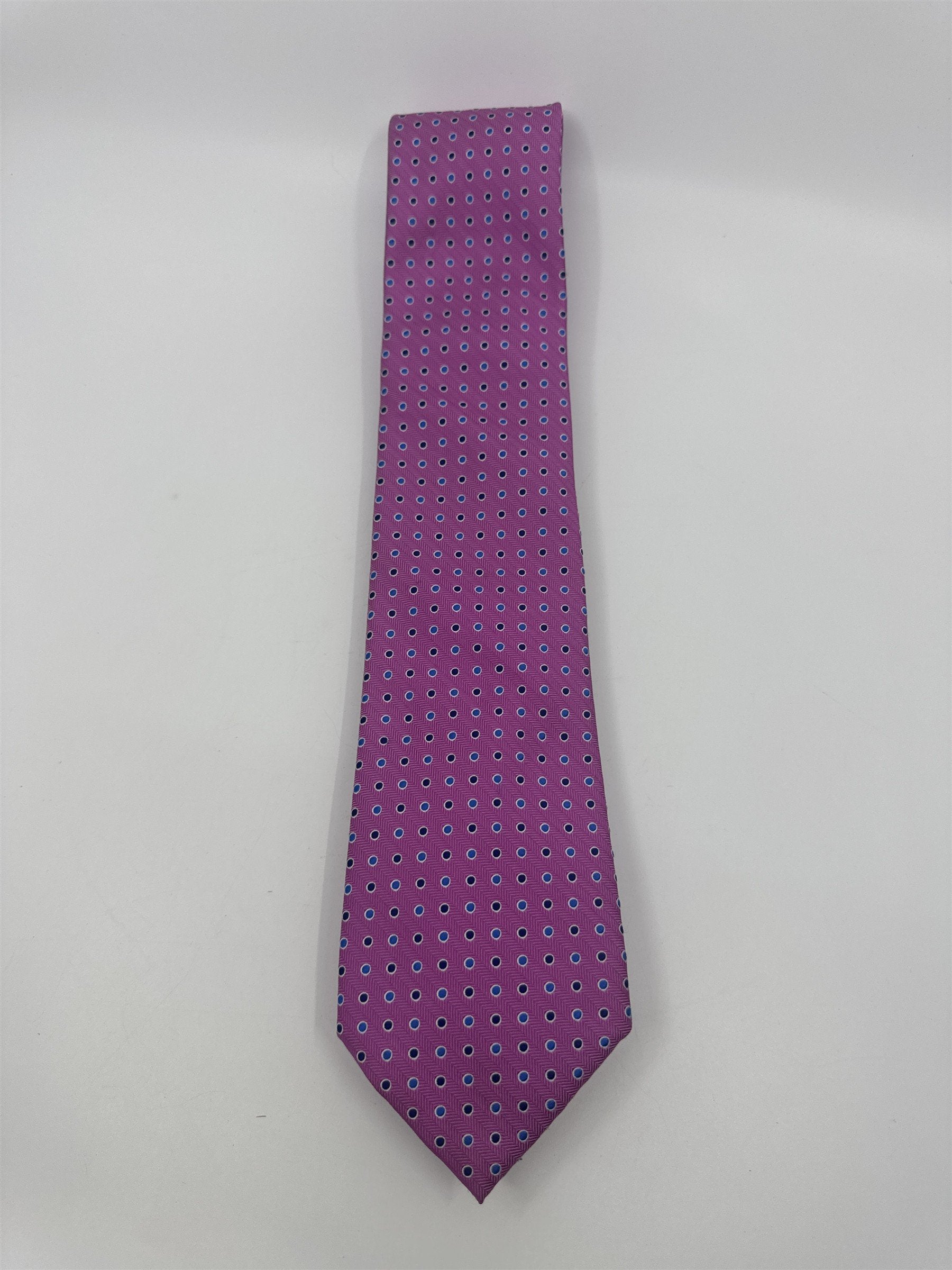 Dockers Pink Men's Neck Tie W/ Blue Circles
