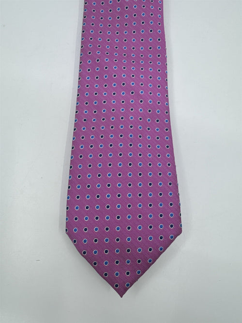 Dockers Pink Men's Neck Tie W/ Blue Circles