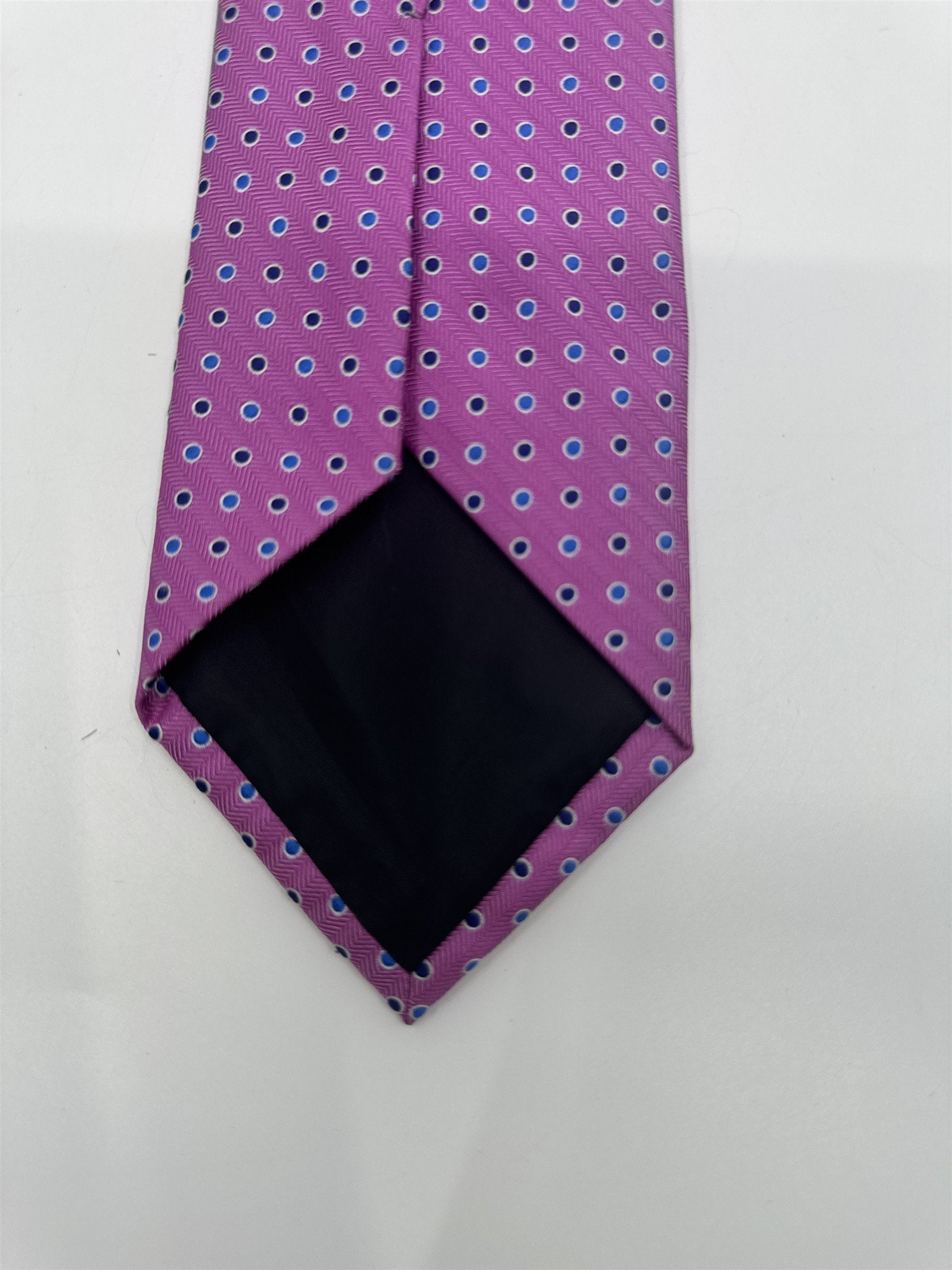 Dockers Pink Men's Neck Tie W/ Blue Circles
