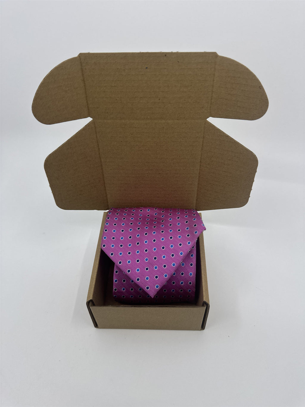 Dockers Pink Men's Neck Tie W/ Blue Circles