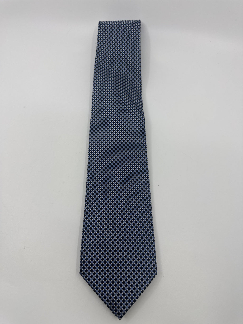 Blue And Black Square Pattern Jos. A. Bank Men's Neck Tie