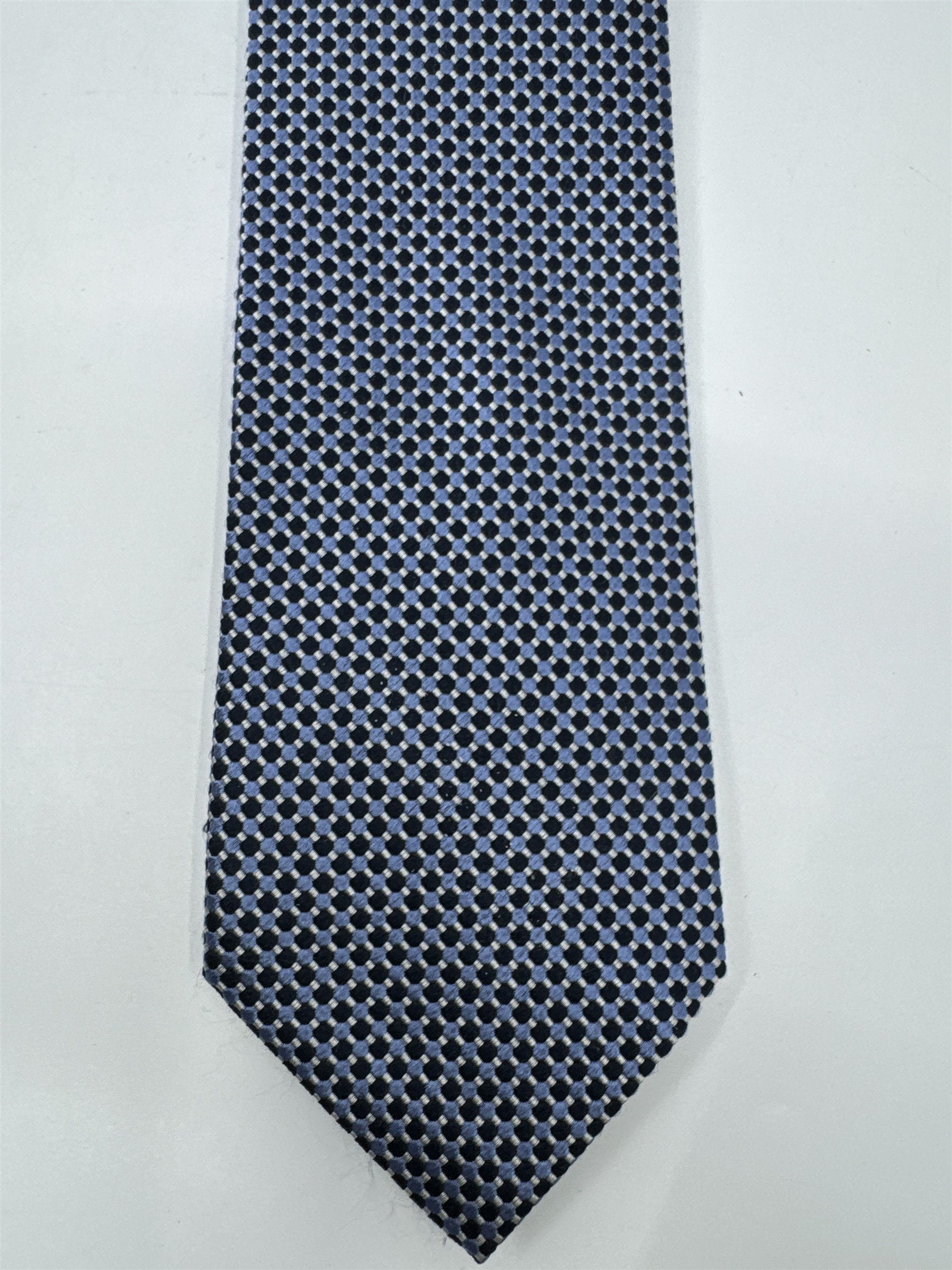 Blue And Black Square Pattern Jos. A. Bank Men's Neck Tie