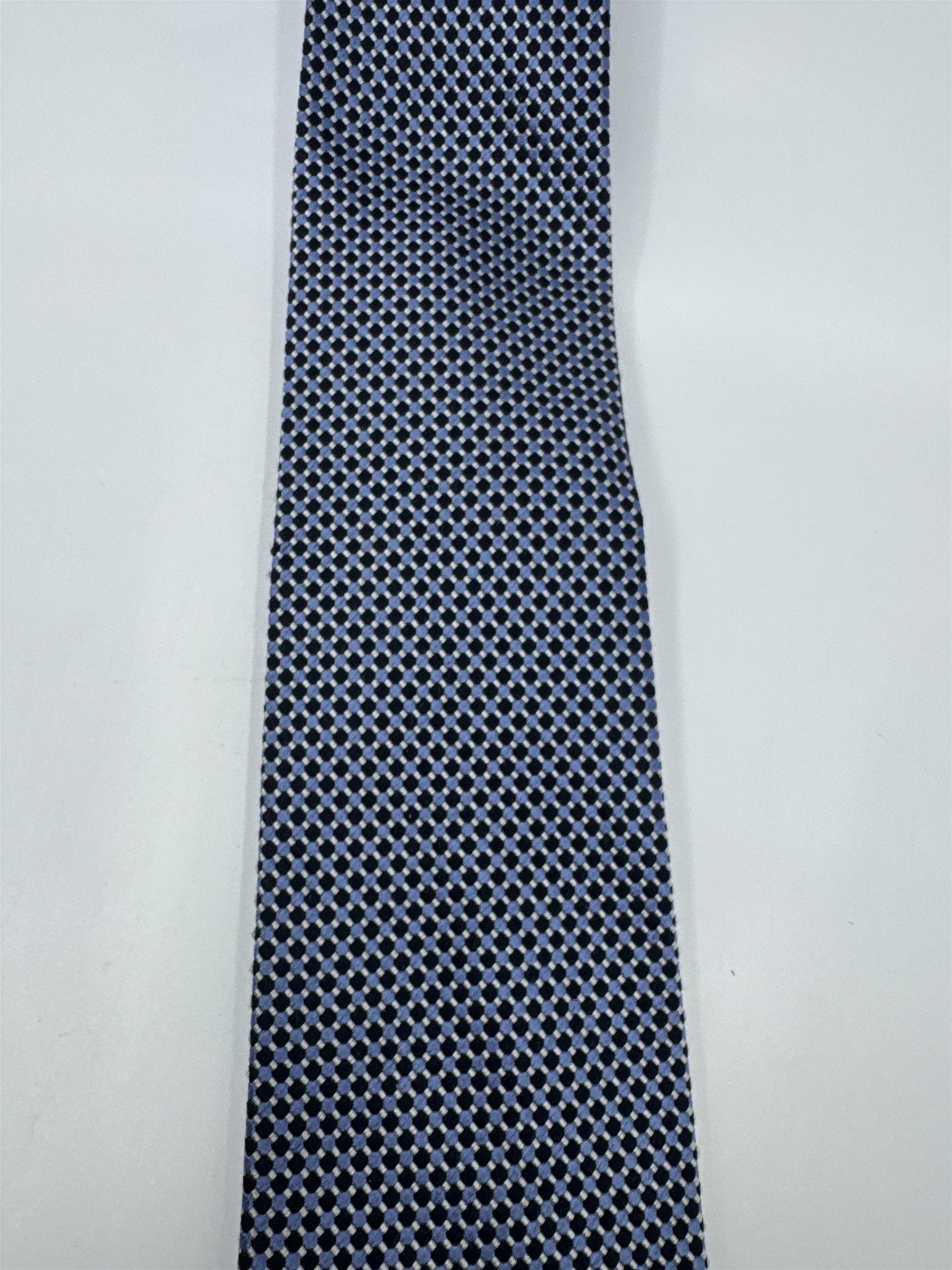 Blue And Black Square Pattern Jos. A. Bank Men's Neck Tie
