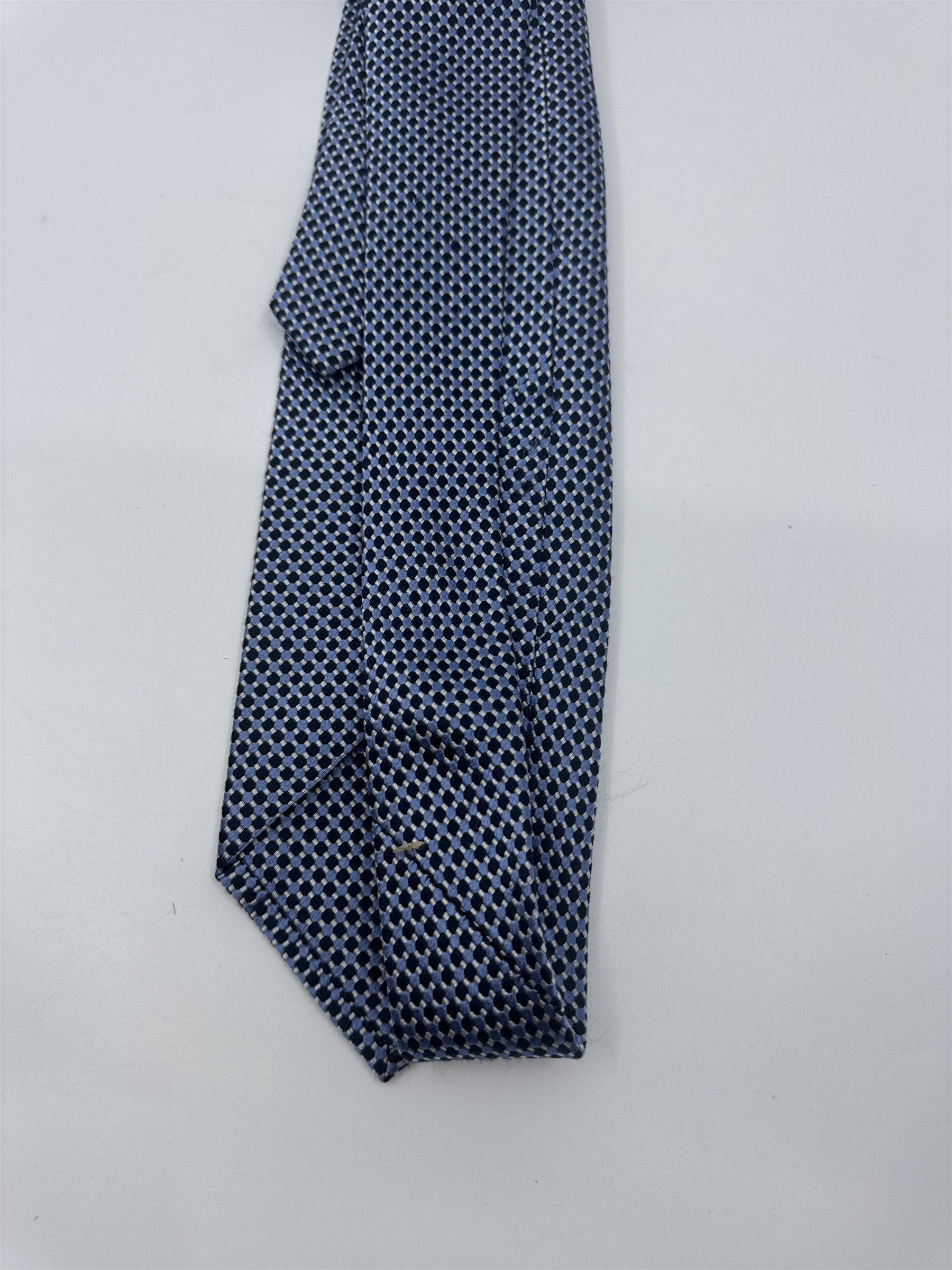 Blue And Black Square Pattern Jos. A. Bank Men's Neck Tie