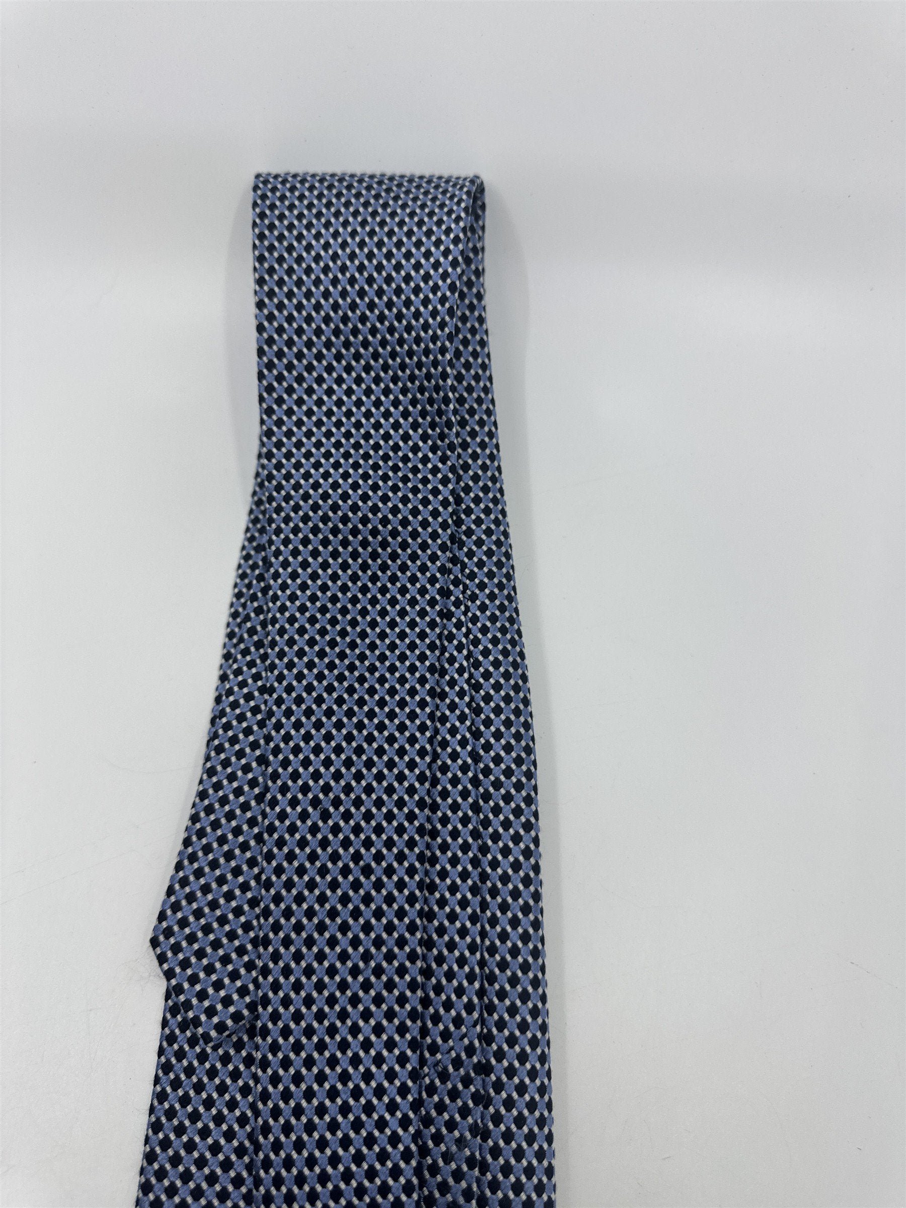 Blue And Black Square Pattern Jos. A. Bank Men's Neck Tie