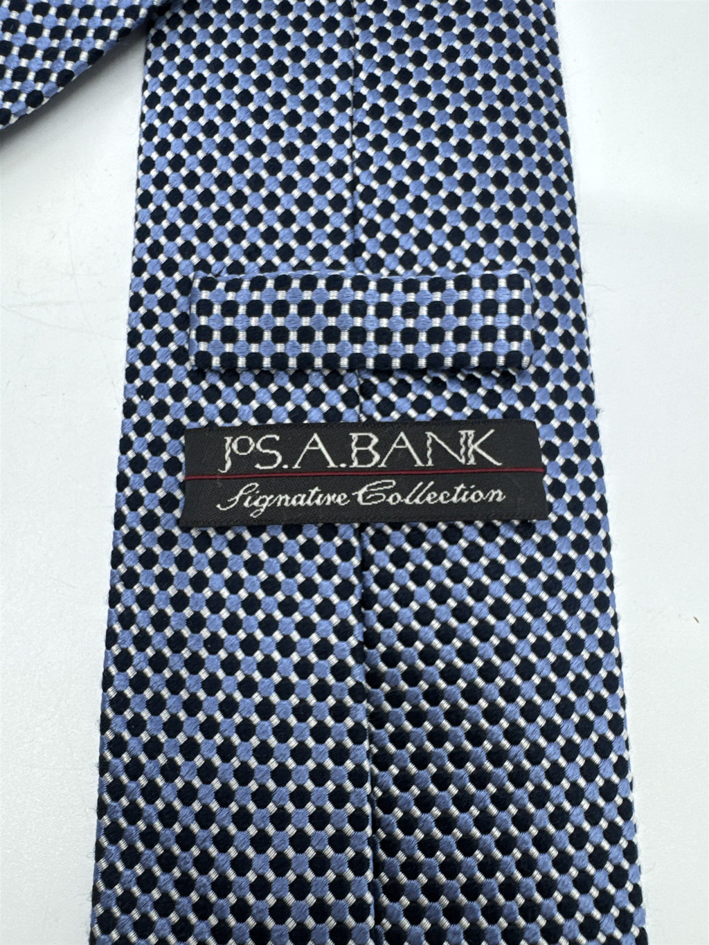 Blue And Black Square Pattern Jos. A. Bank Men's Neck Tie