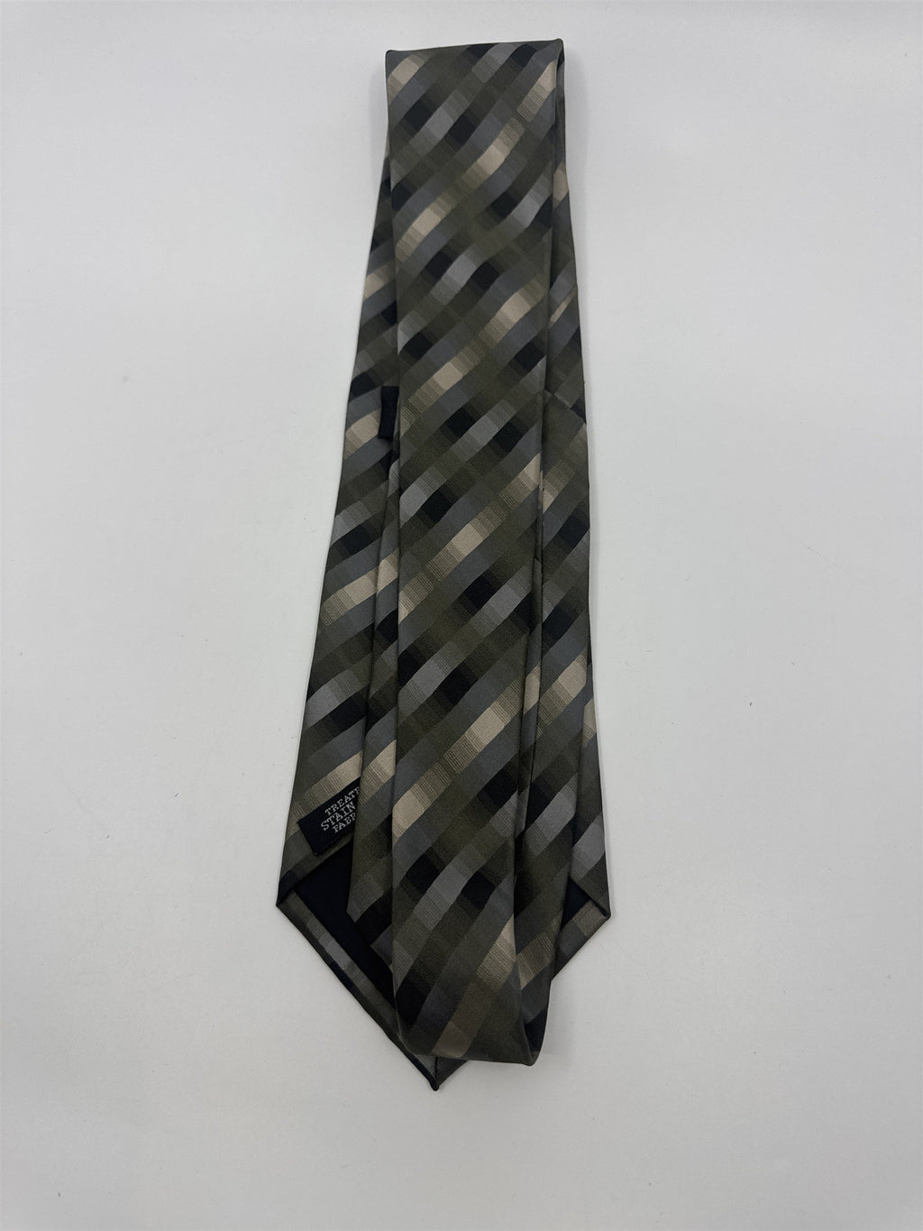 Green, Gold and Black Striped Van Heusen Men's Neck Tie