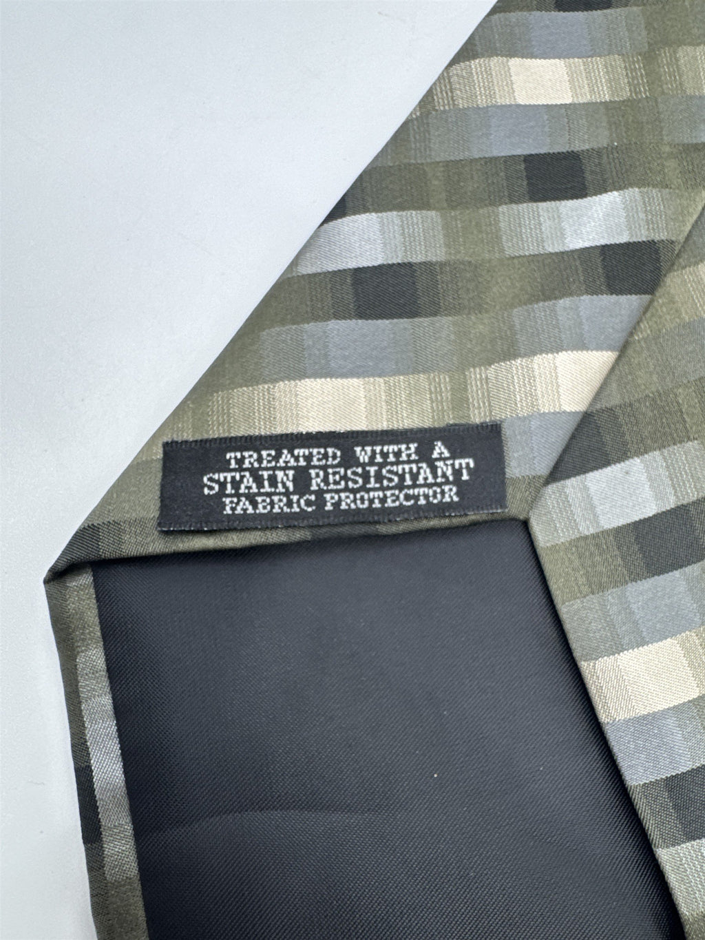 Green, Gold and Black Striped Van Heusen Men's Neck Tie