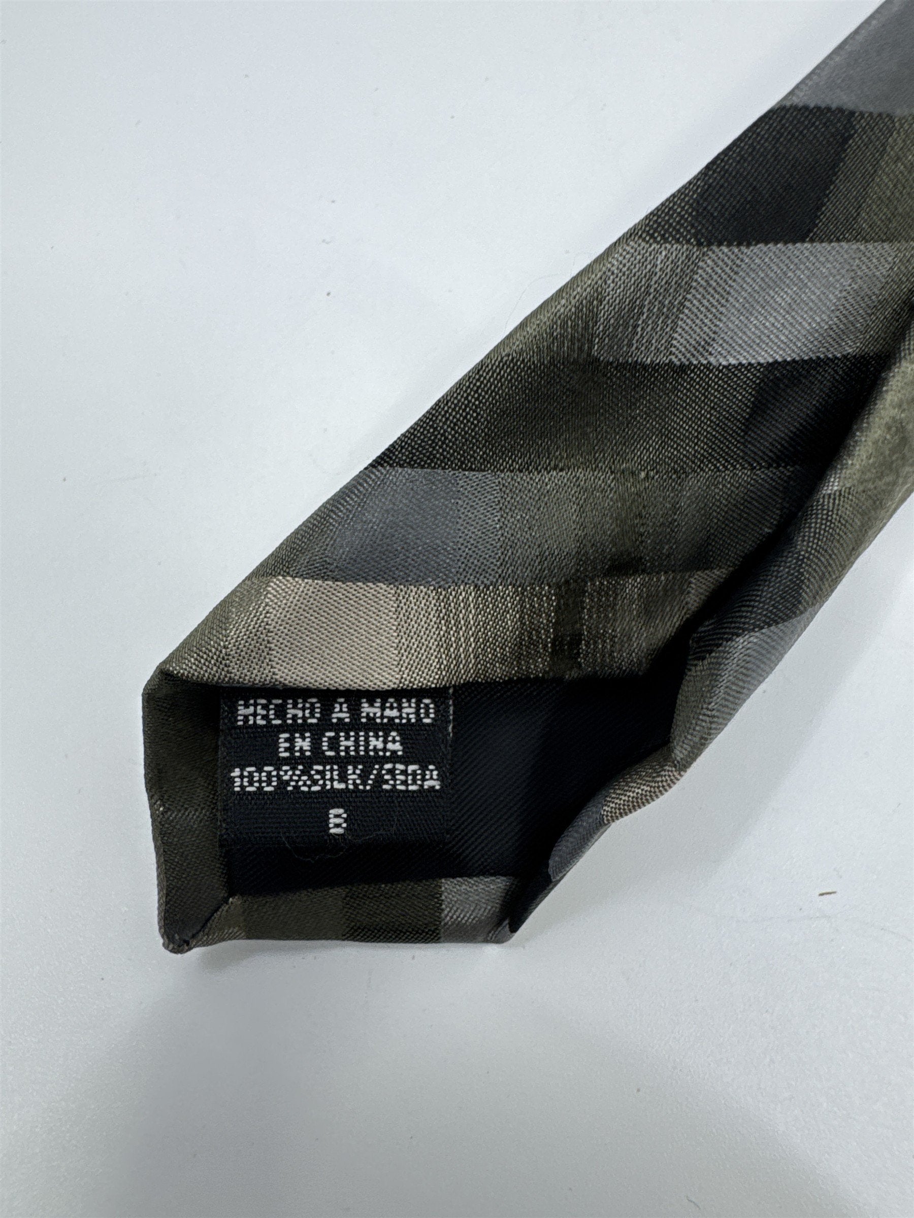 Green, Gold and Black Striped Van Heusen Men's Neck Tie