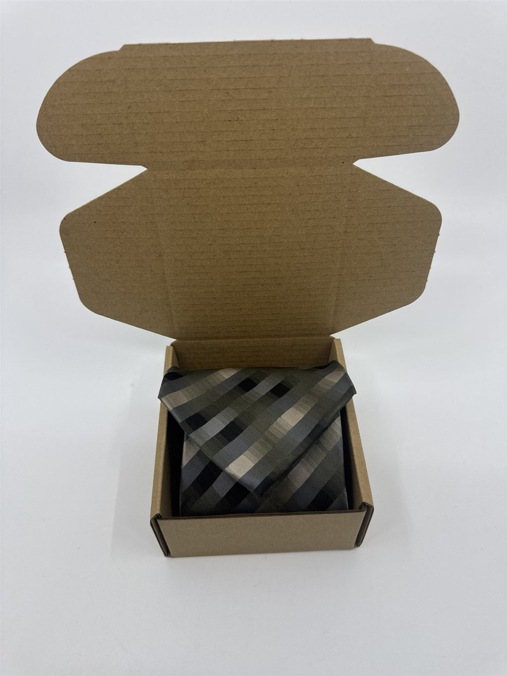 Green, Gold and Black Striped Van Heusen Men's Neck Tie