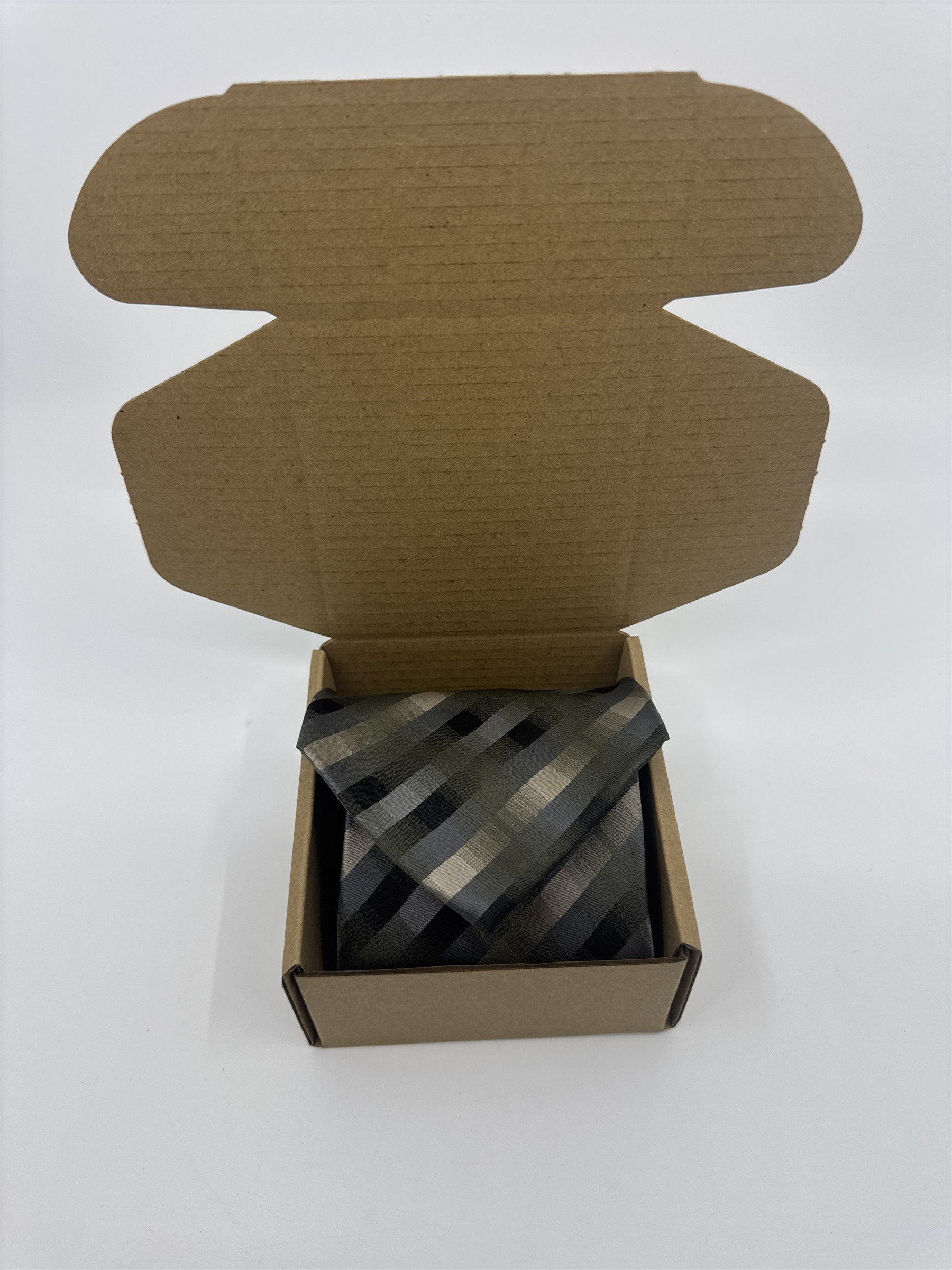 Green, Gold and Black Striped Van Heusen Men's Neck Tie
