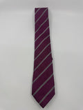 Purple and Grey Sacoor Brothers Men's Neck Tie Striped
