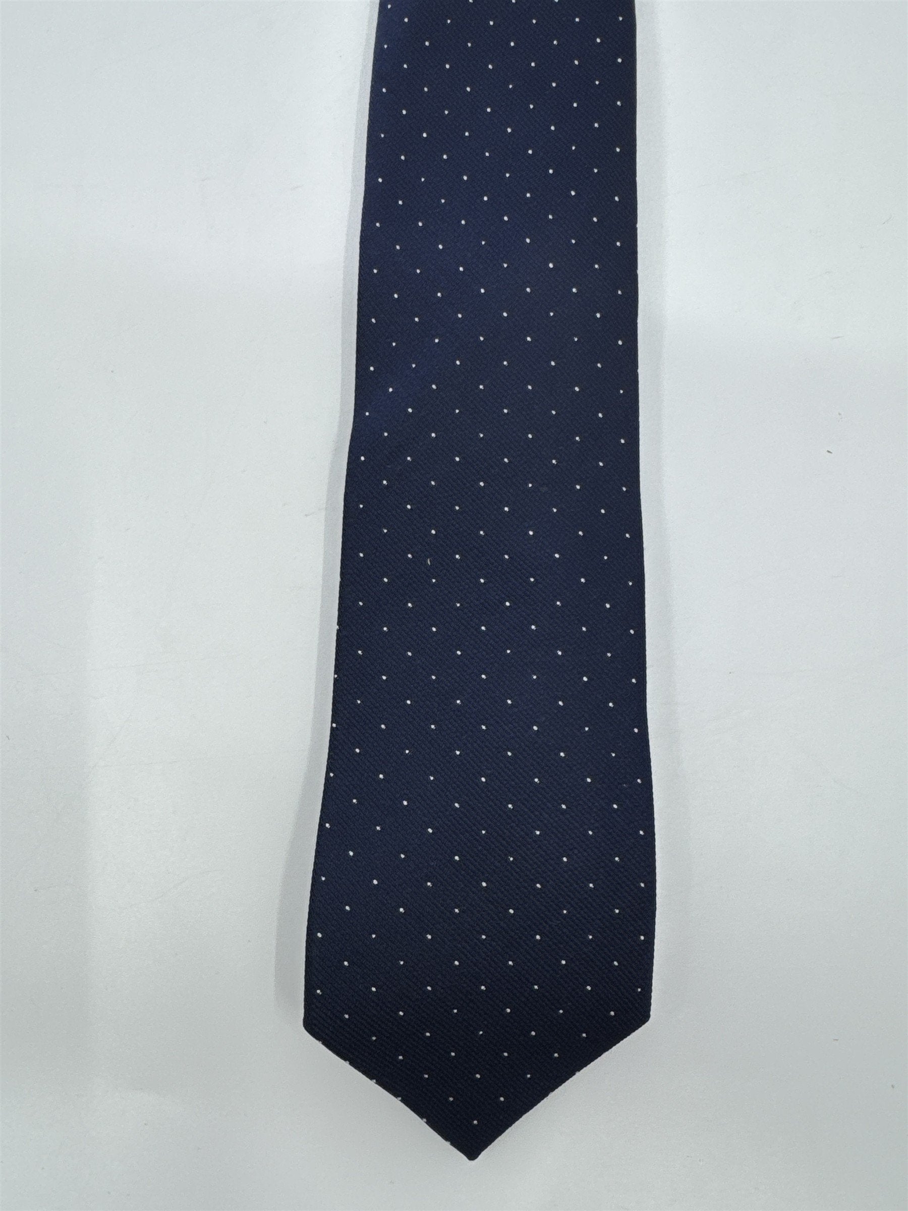J.Crew The Silk Tie Blue Men's Neck Tie W/ White Dots