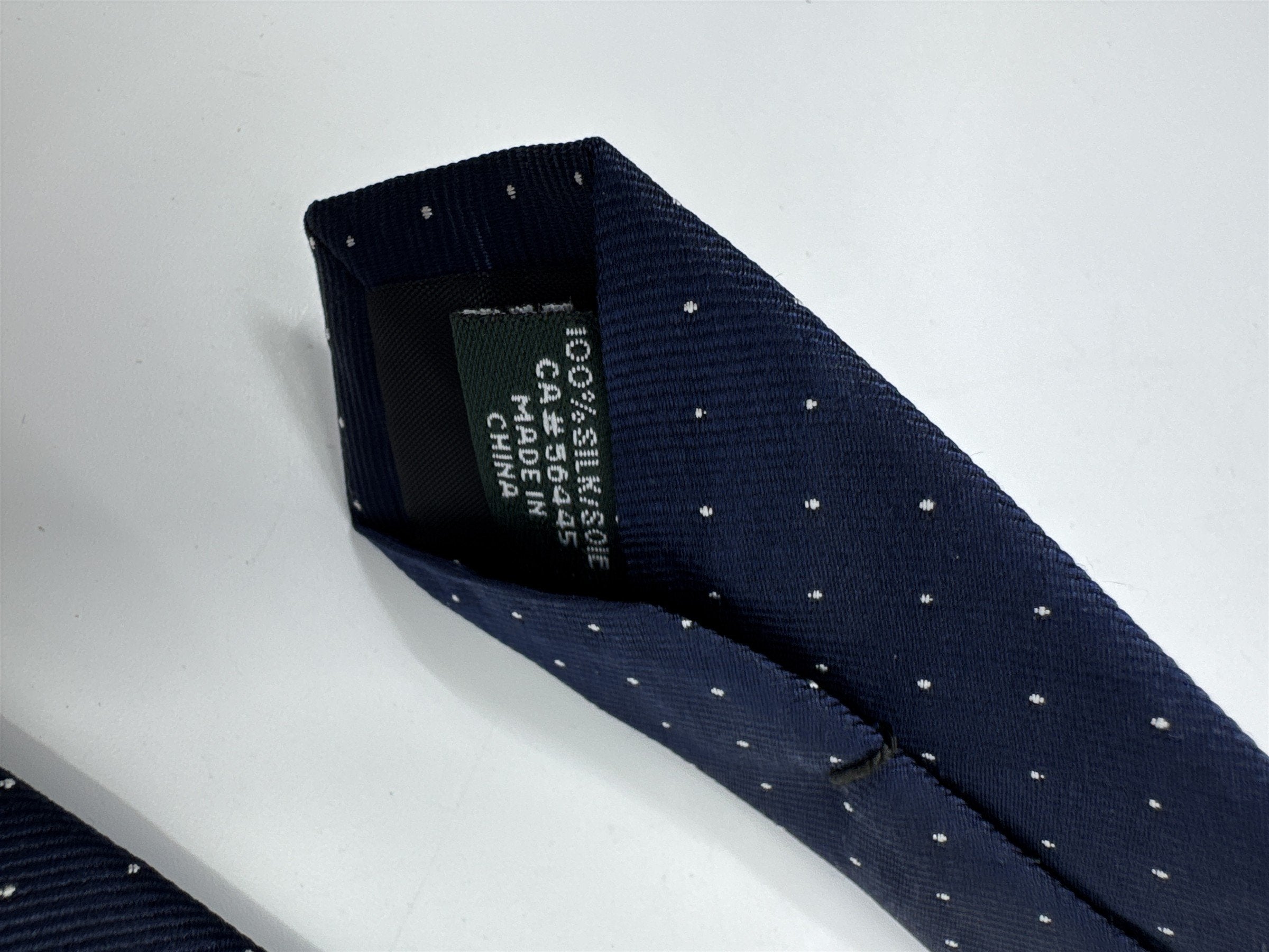J.Crew The Silk Tie Blue Men's Neck Tie W/ White Dots