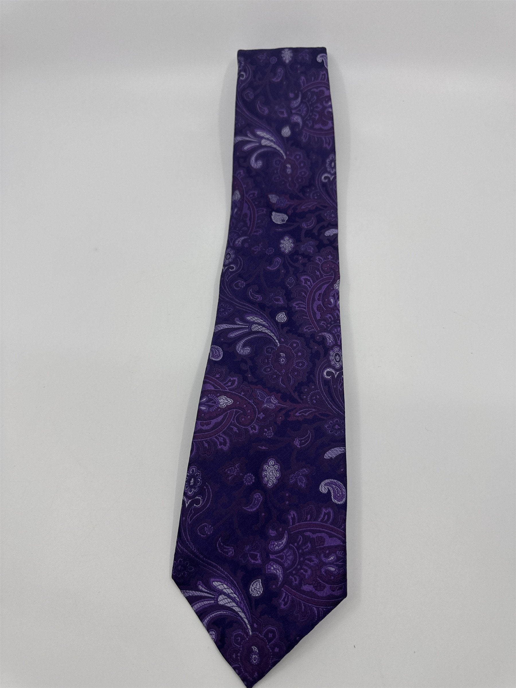 Sean John Purple Paisley Pattern Men's Neck Tie