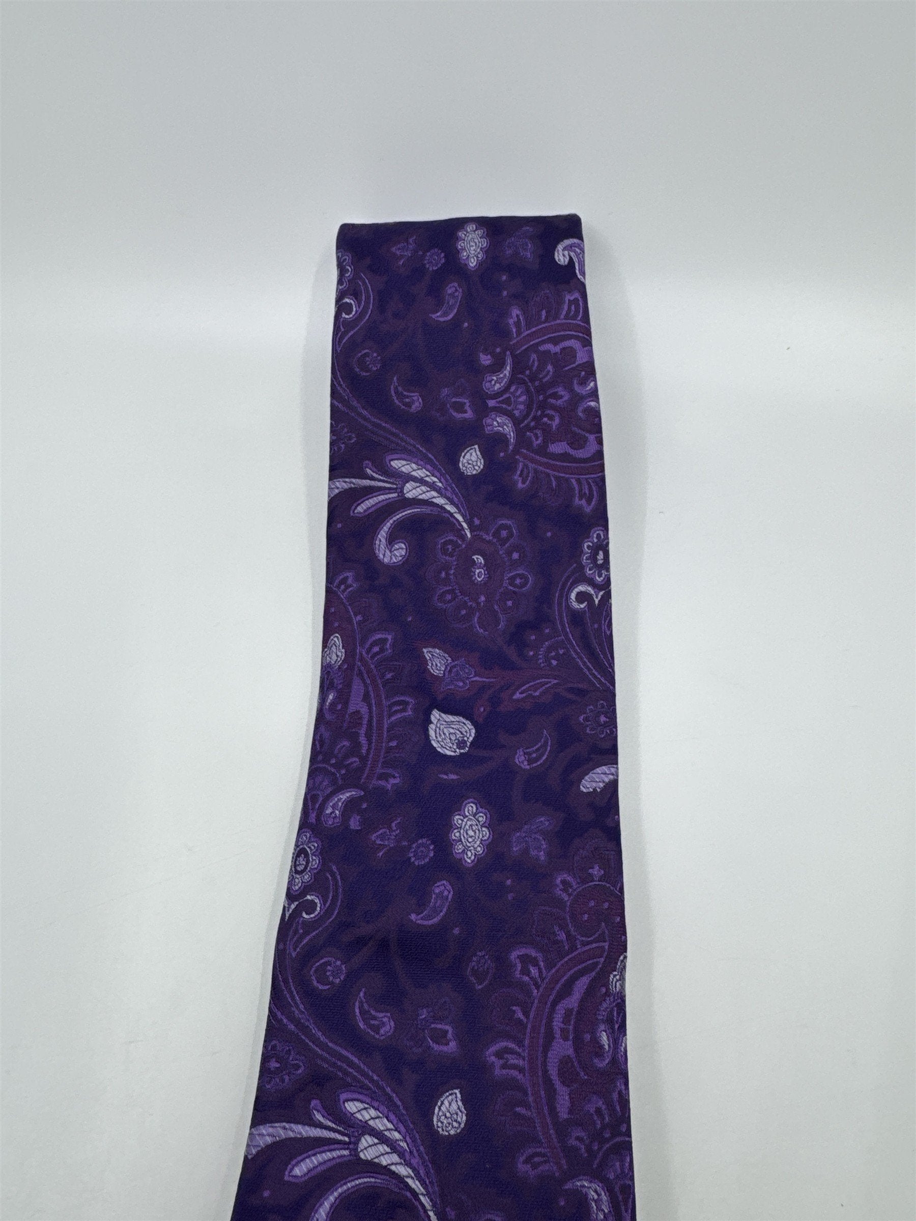 Sean John Purple Paisley Pattern Men's Neck Tie