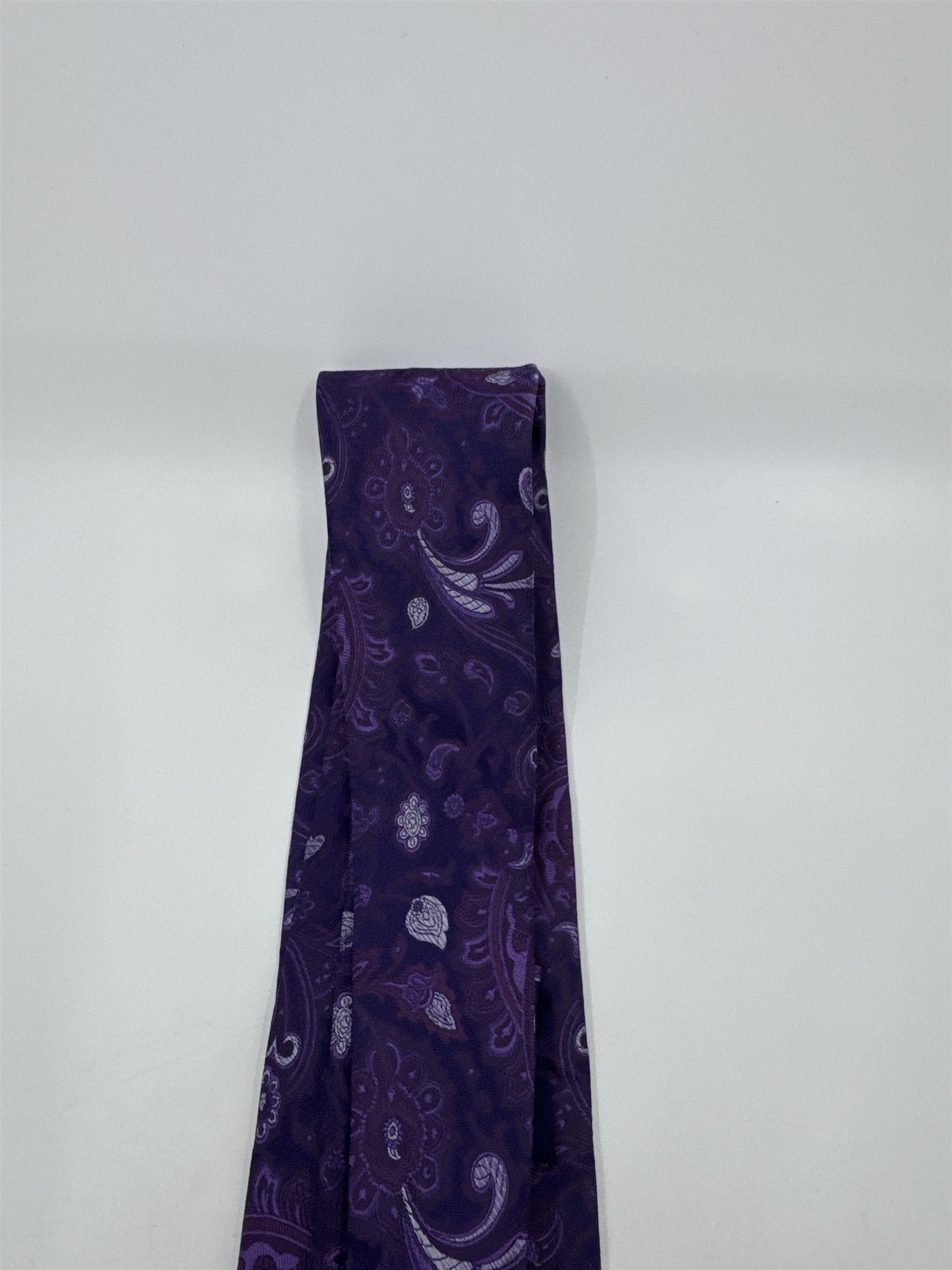 Sean John Purple Paisley Pattern Men's Neck Tie