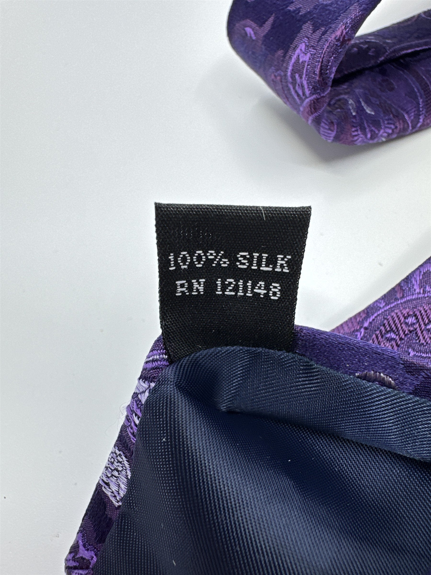 Sean John Purple Paisley Pattern Men's Neck Tie