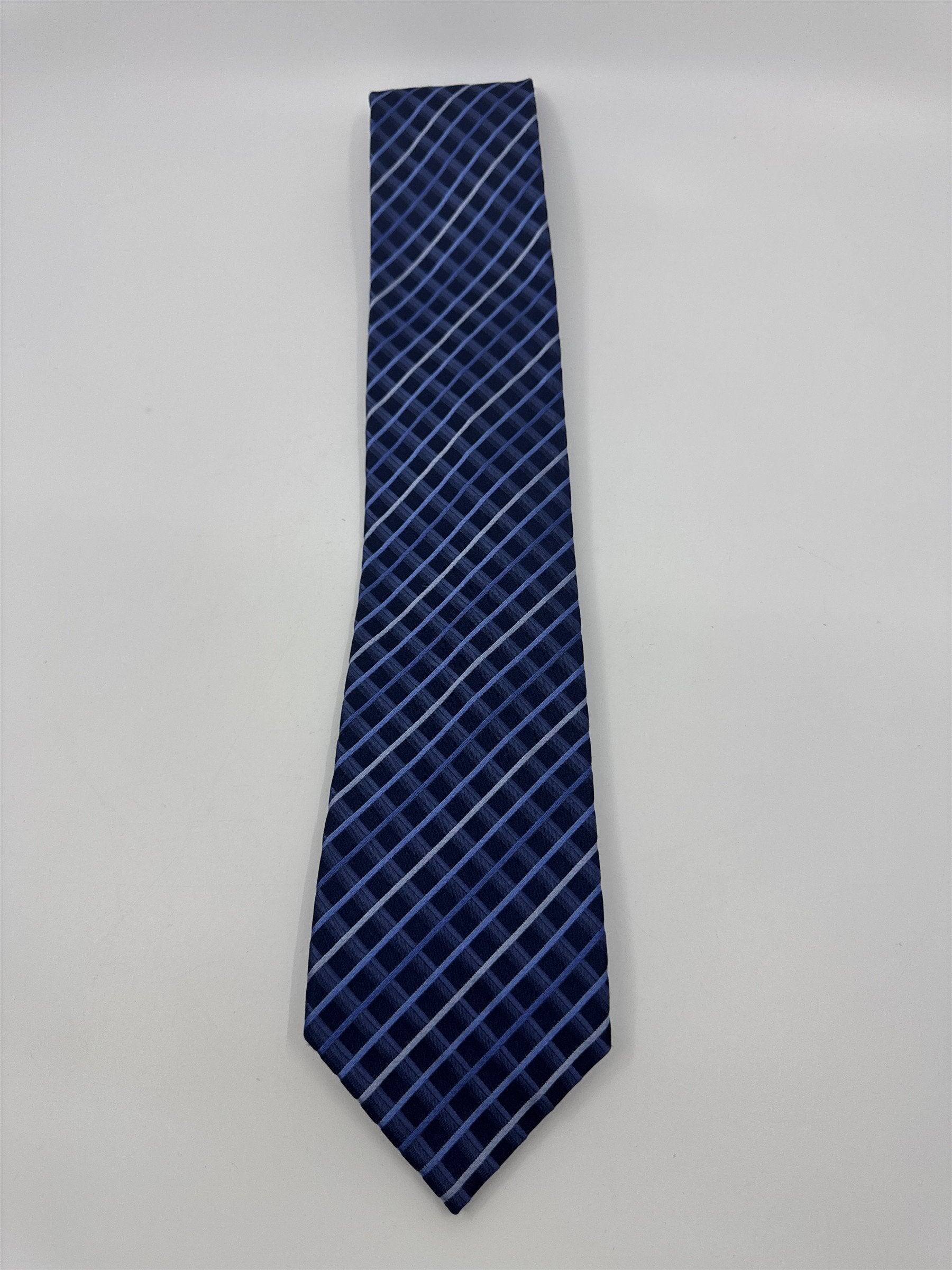 Kenneth Cole Reaction Blue Striped Men's Neck Tie