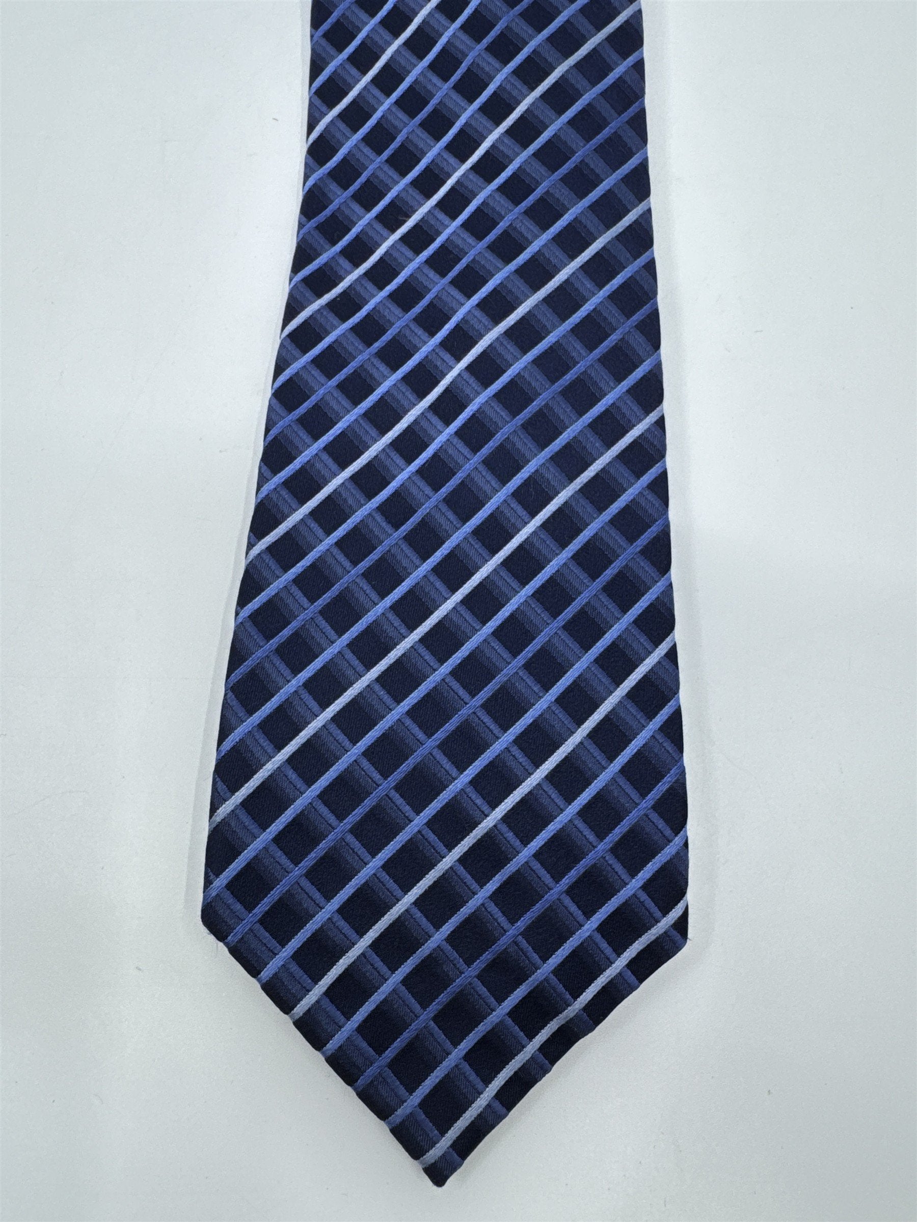 Kenneth Cole Reaction Blue Striped Men's Neck Tie