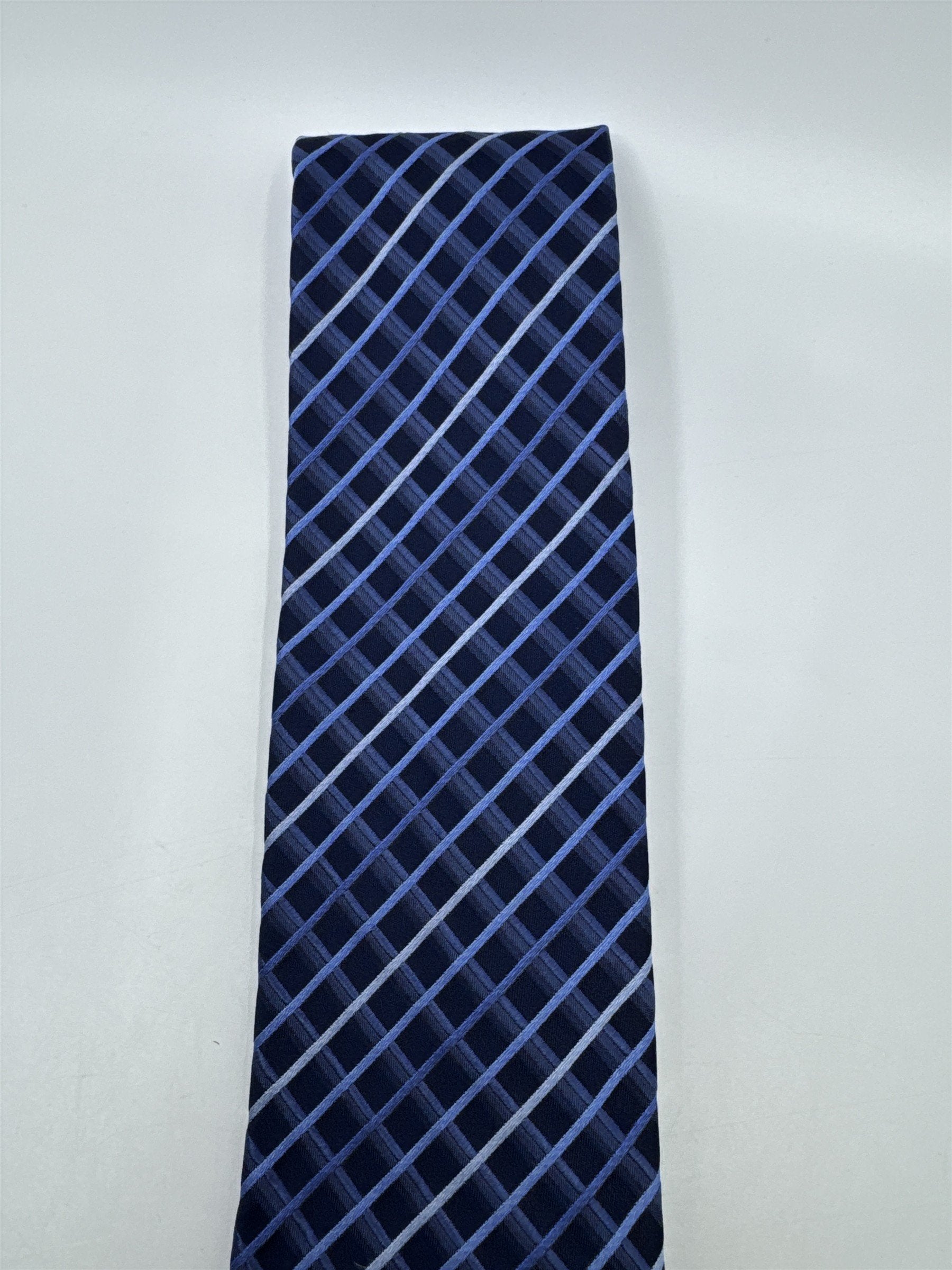 Kenneth Cole Reaction Blue Striped Men's Neck Tie