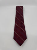 Michael Kors Red Men's Neck Tie W/ Gold And Blue Stripes