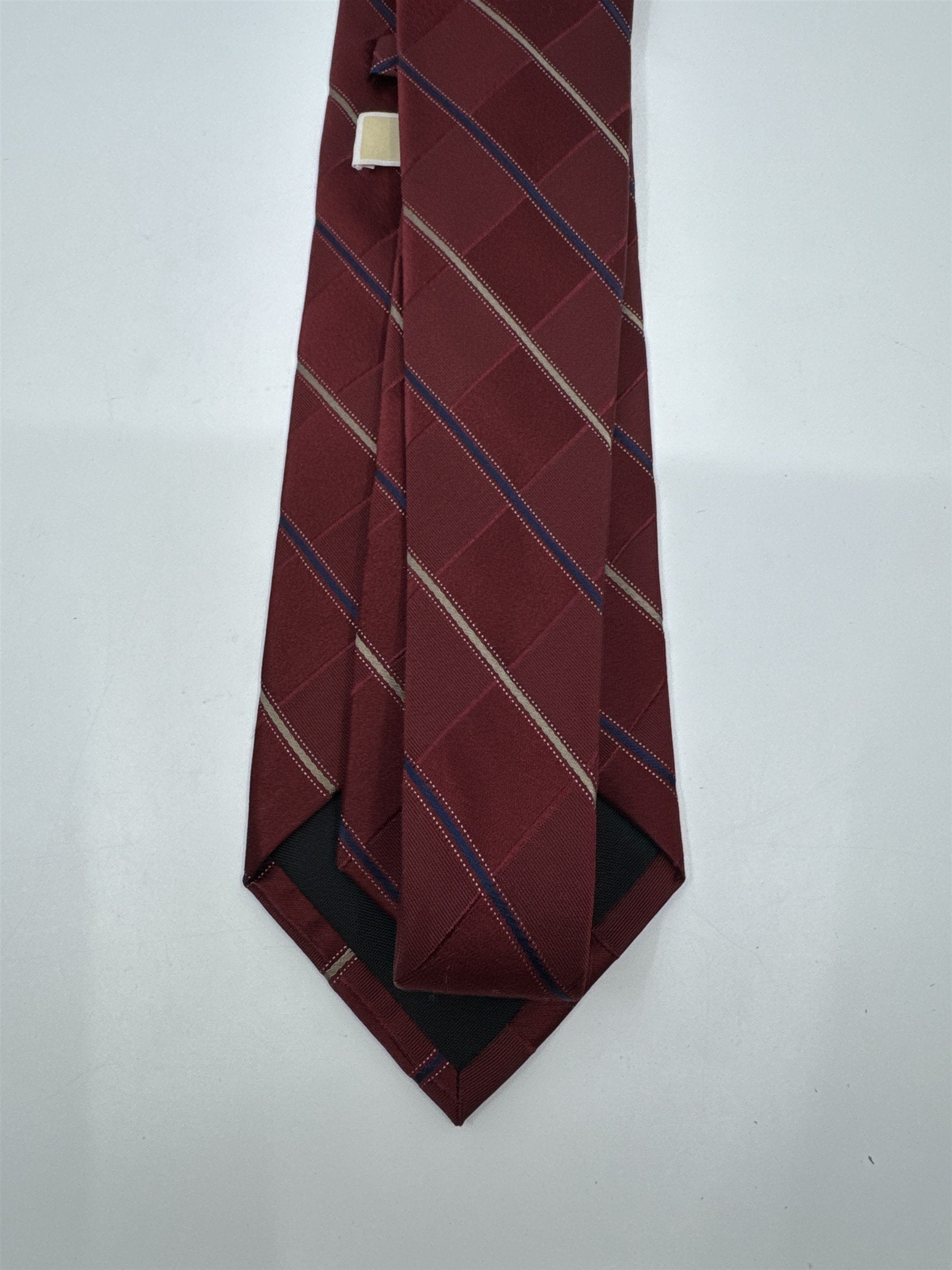 Michael Kors Red Men's Neck Tie W/ Gold And Blue Stripes