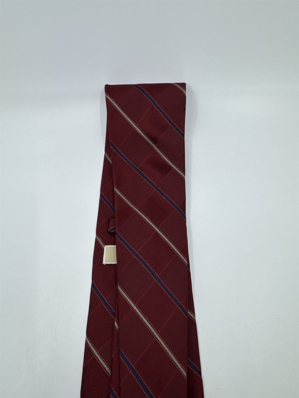 Michael Kors Red Men's Neck Tie W/ Gold And Blue Stripes