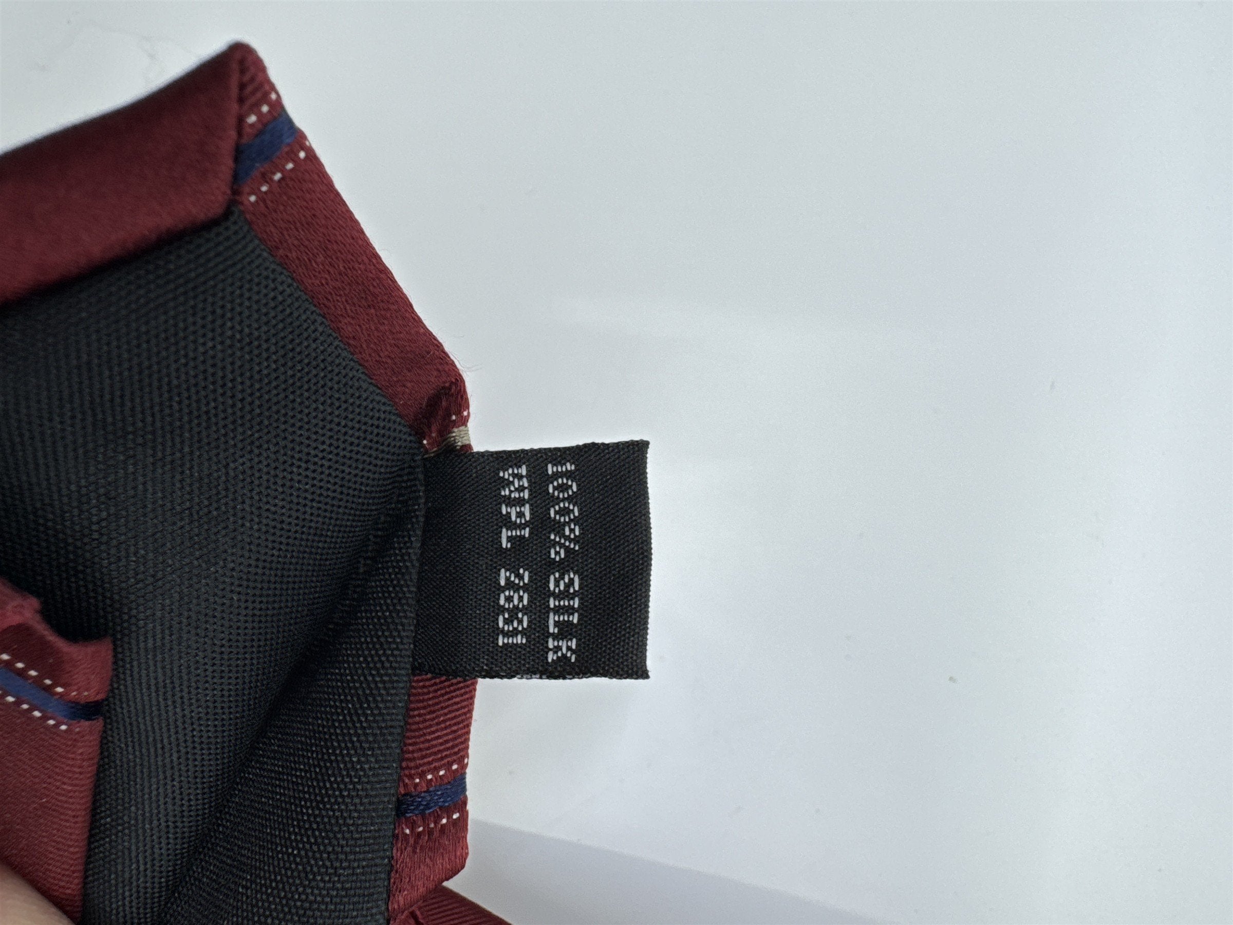Michael Kors Red Men's Neck Tie W/ Gold And Blue Stripes